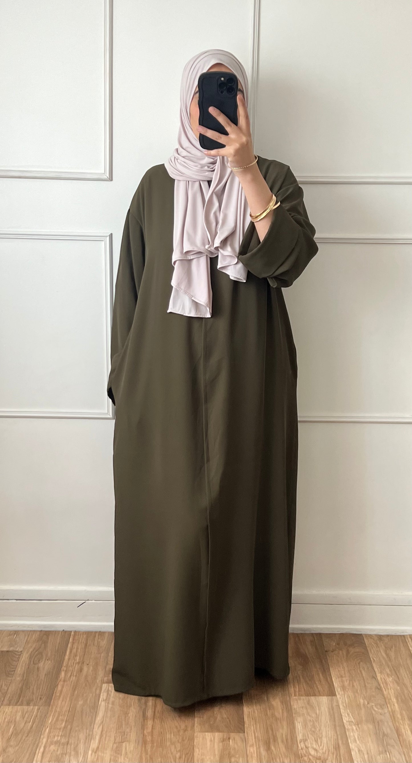 Abaya longue à poches