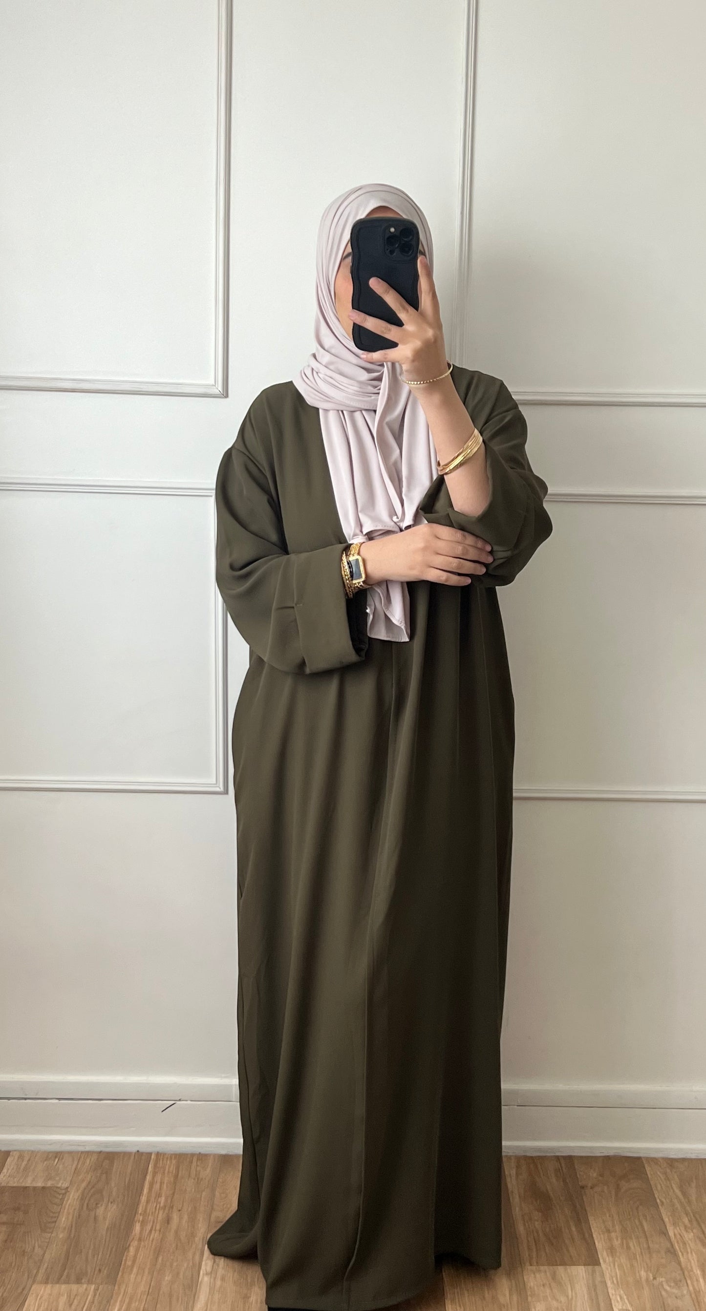 Abaya longue à poches