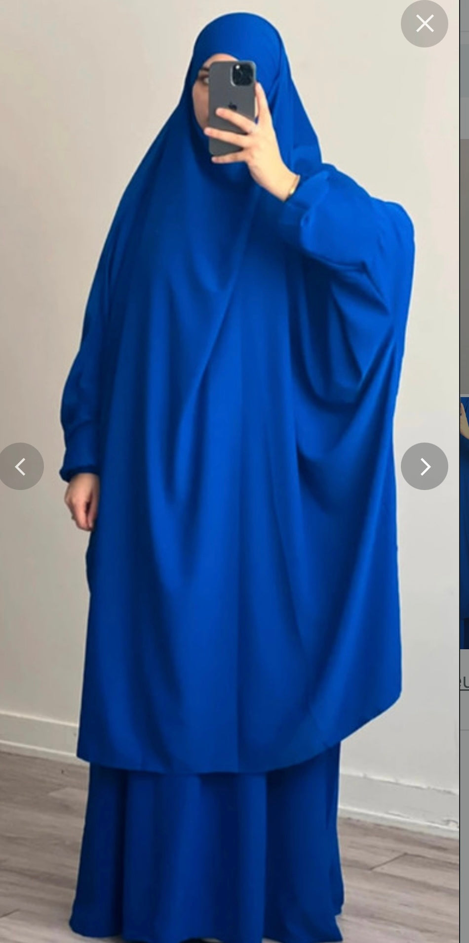 Jilbeb 2 pièces bleu roi