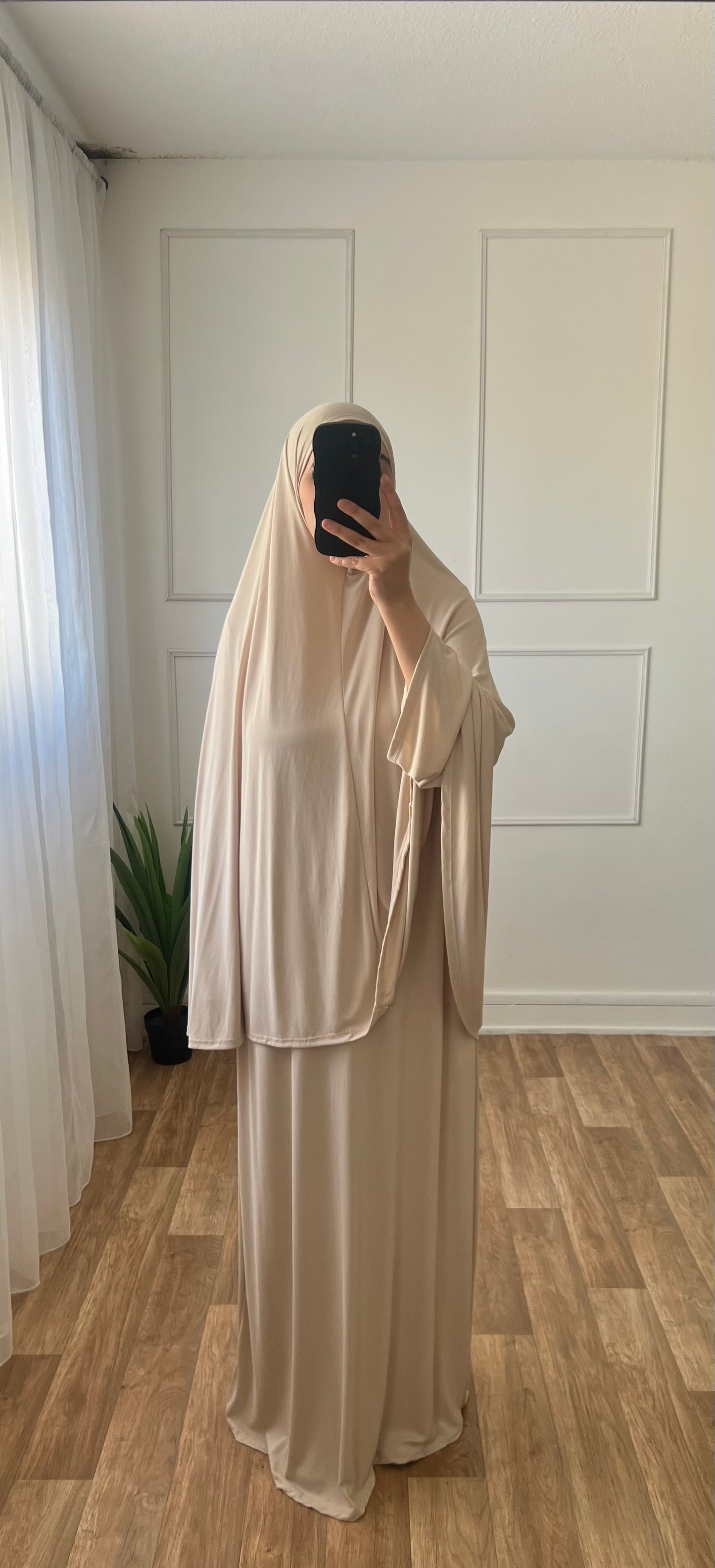 Set Abaya & khimar beige