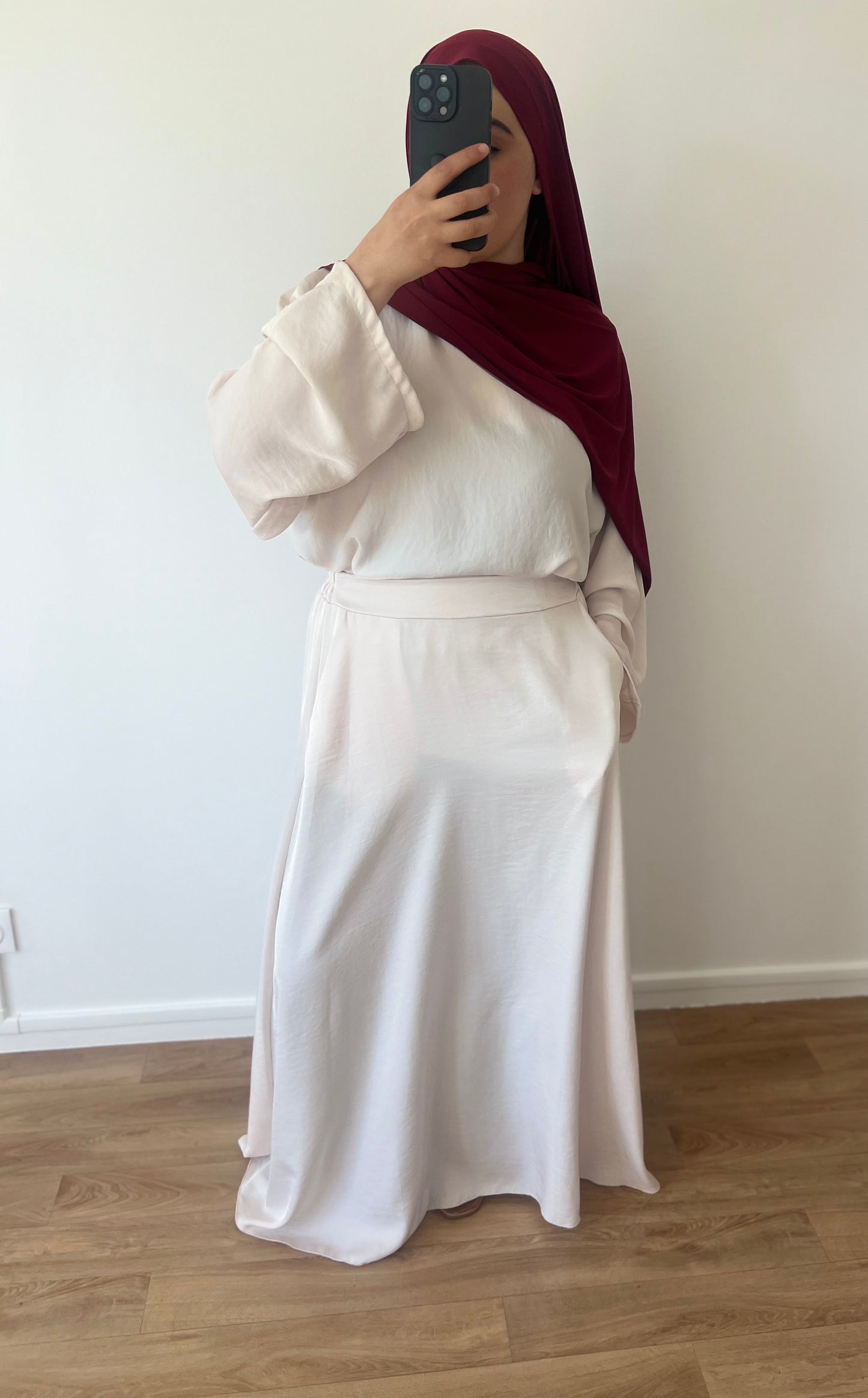 Ensemble jupe blanc cassé