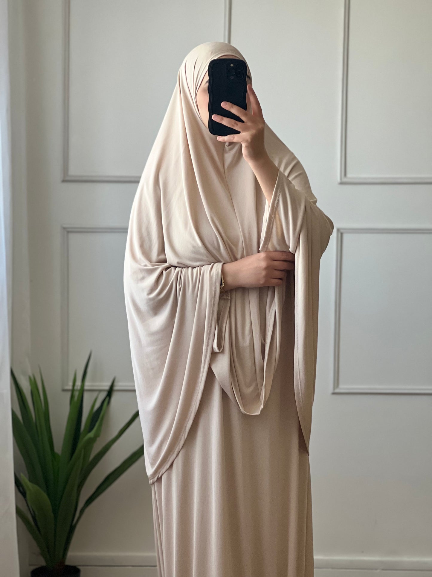 Set Abaya & khimar beige