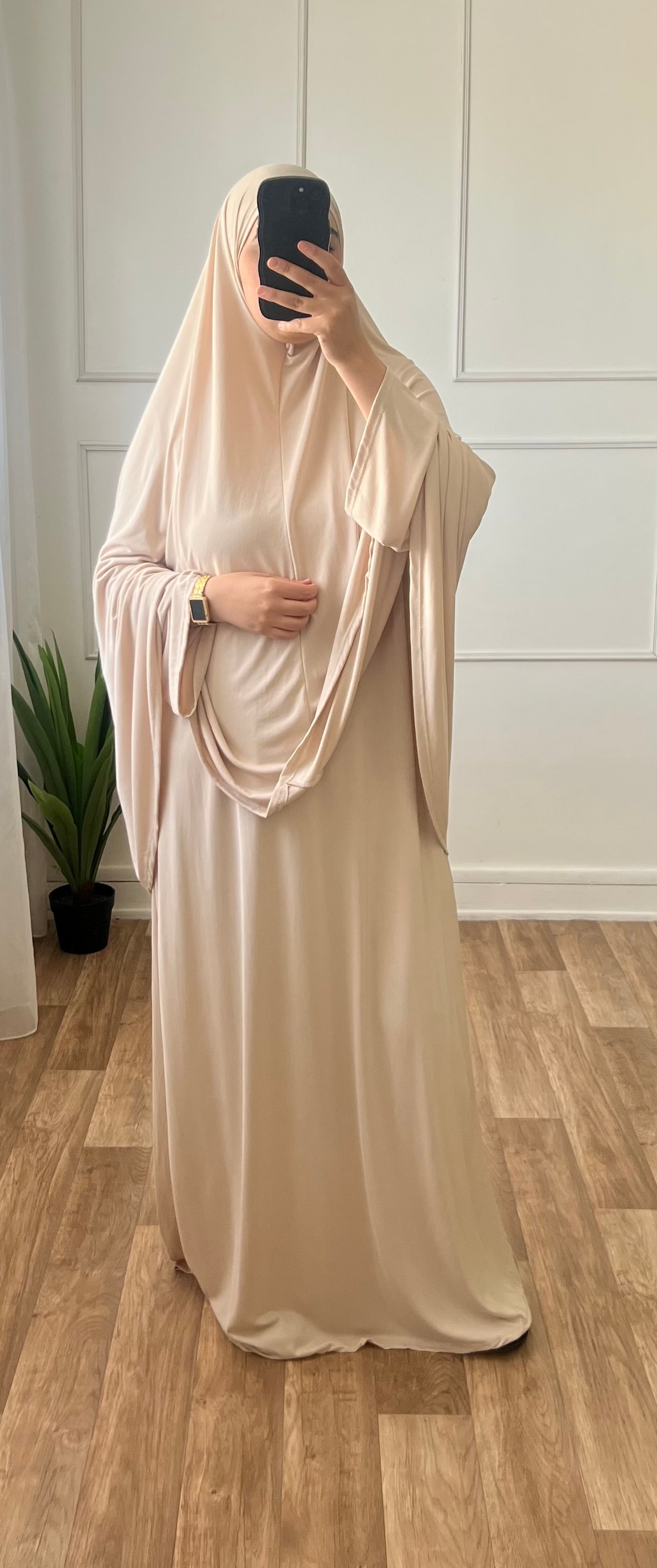 Set Abaya & khimar beige