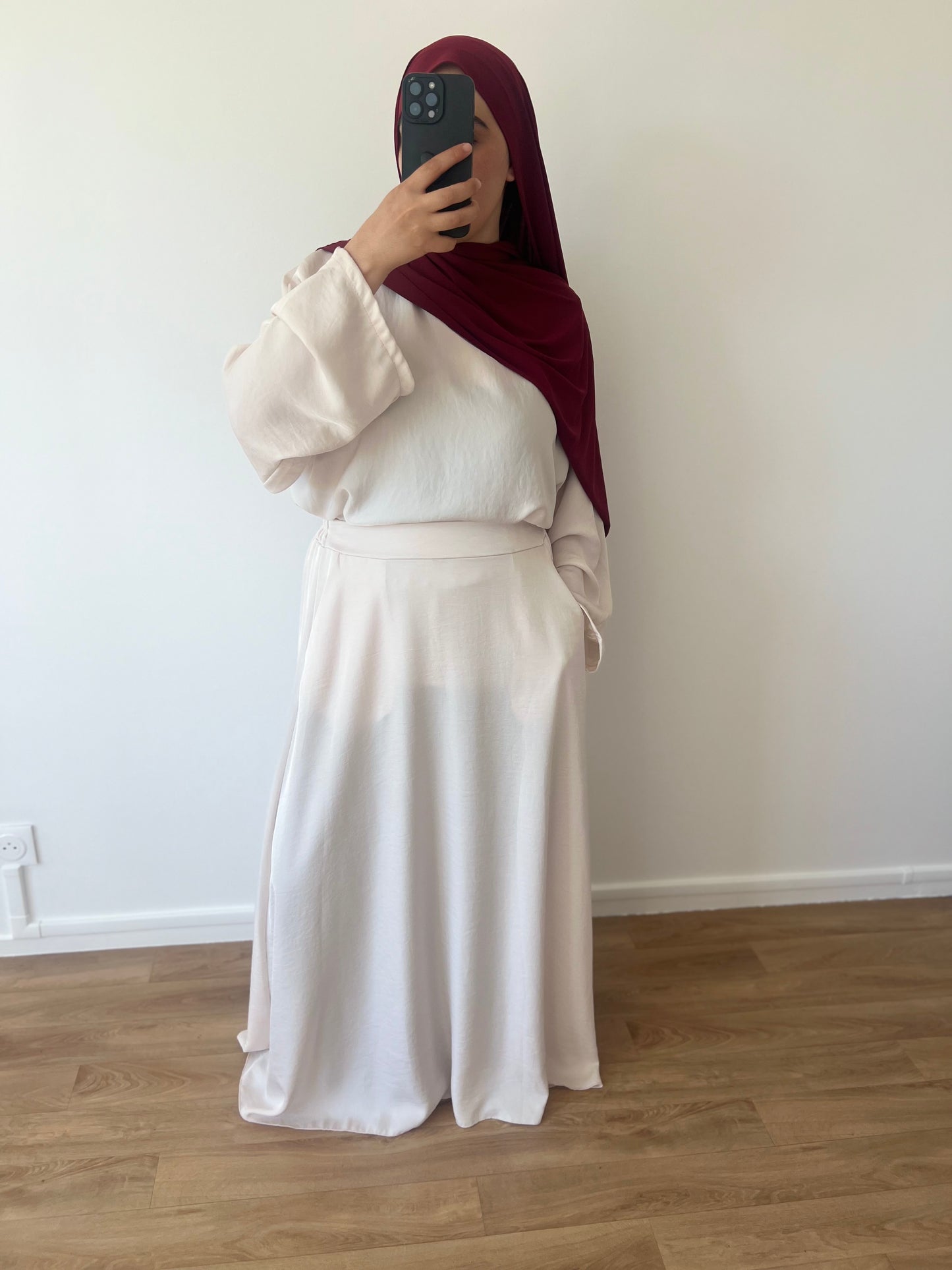 Ensemble jupe blanc cassé