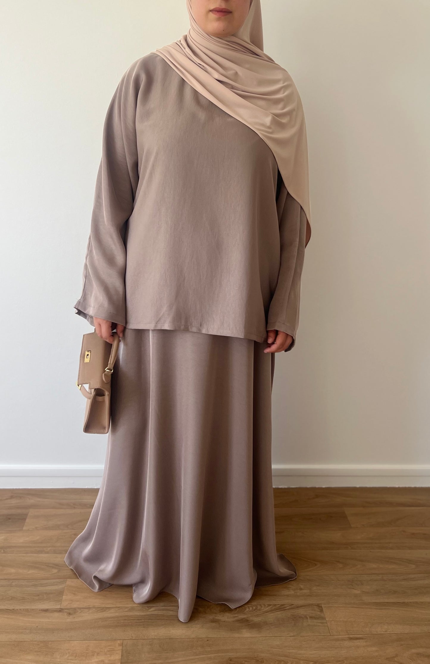 Ensemble jupe taupe