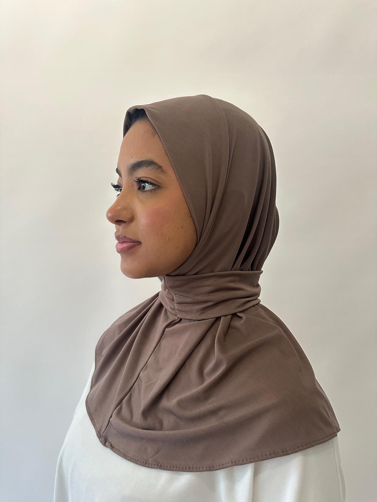 Hijab Cagoule Taupe foncé