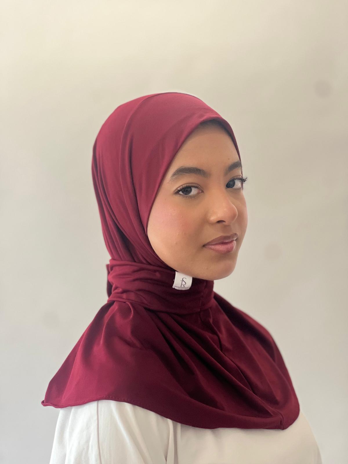 Hijab Cagoule bordeaux