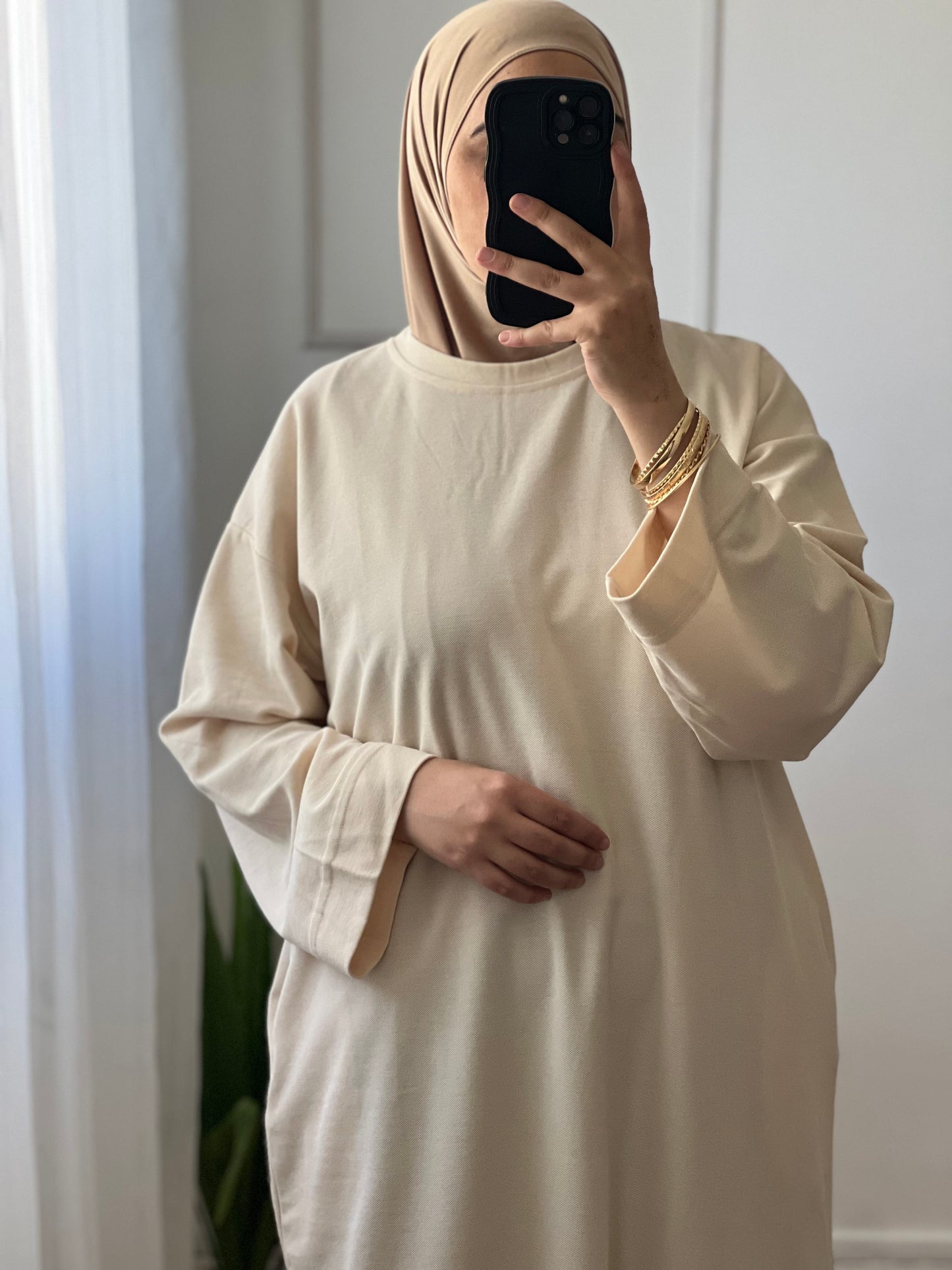 Pull long beige