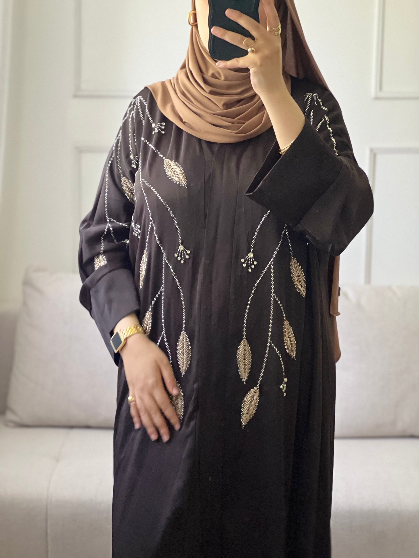 Abaya à strass