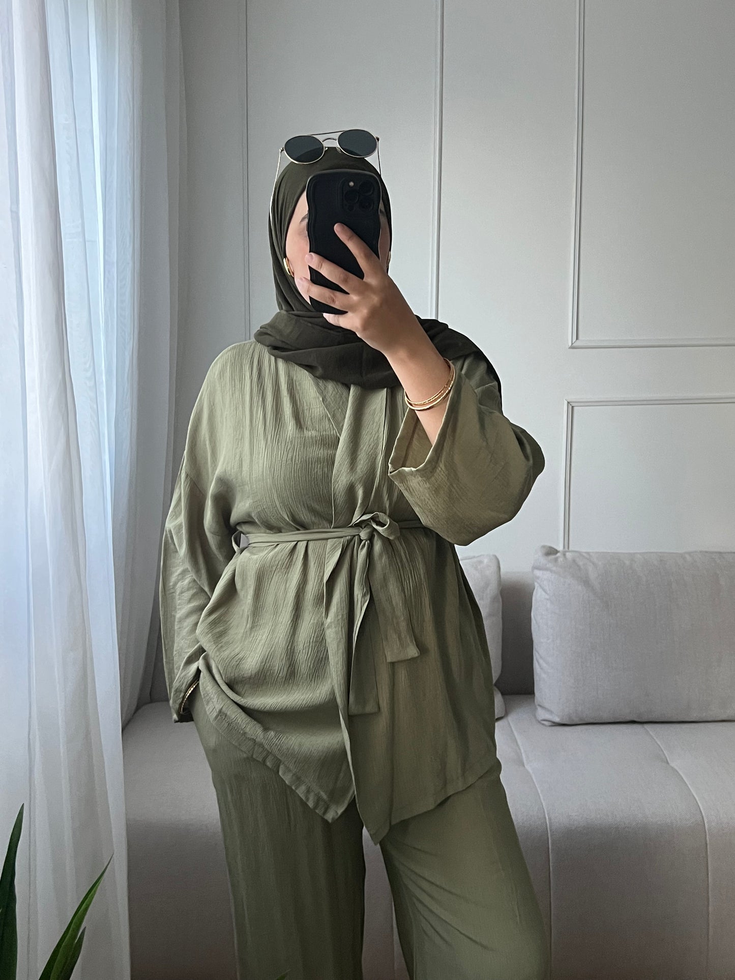 Ensemble Lina vert kaki