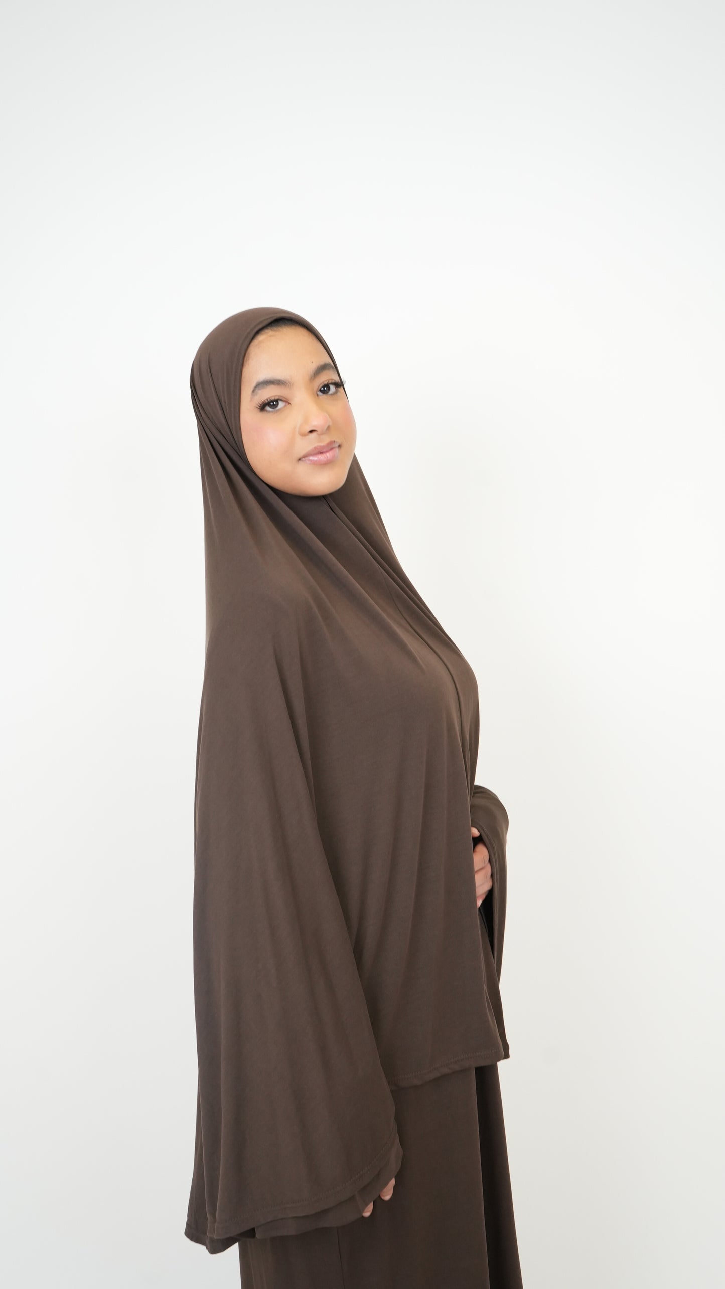 Set abaya & khimar marron