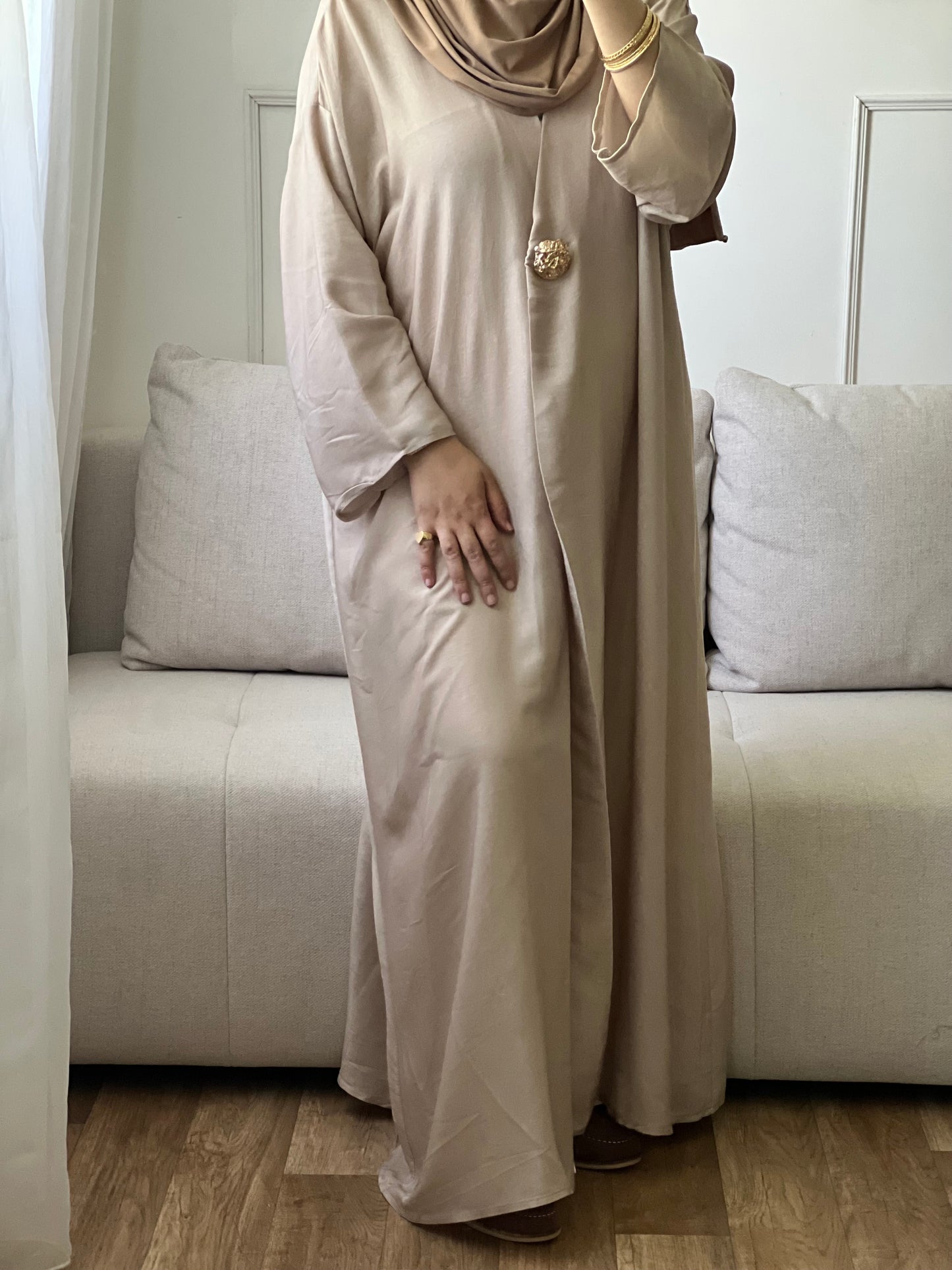 KIMONO RANEEM ÉLÉGANT taupe