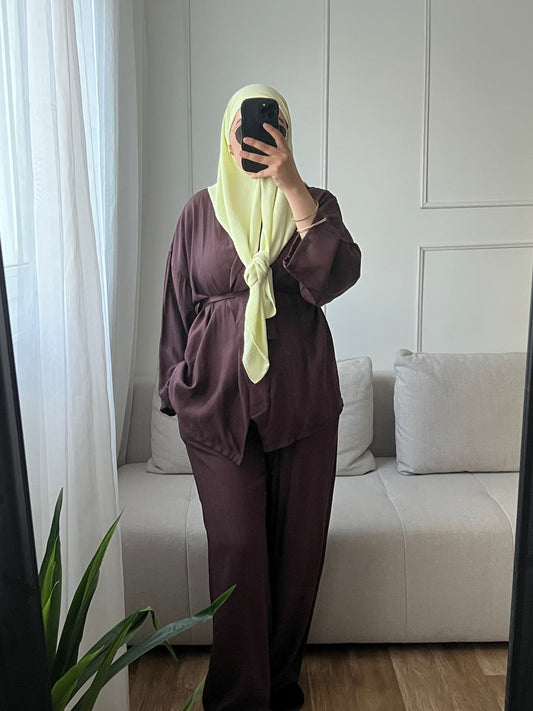Ensemble Lina marron
