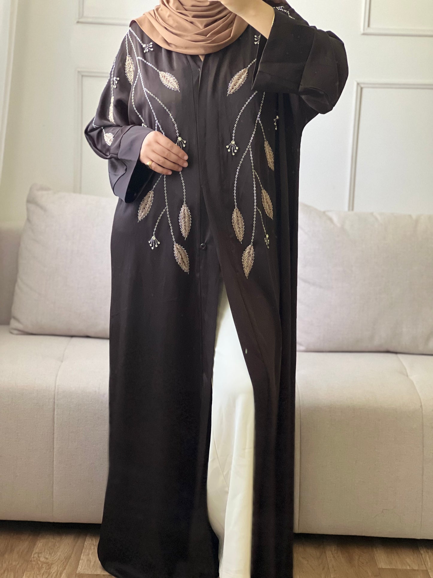 Abaya à strass
