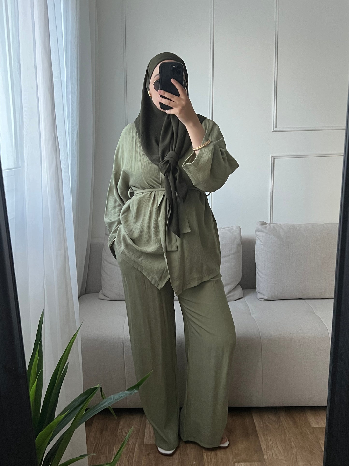 Ensemble Lina vert kaki