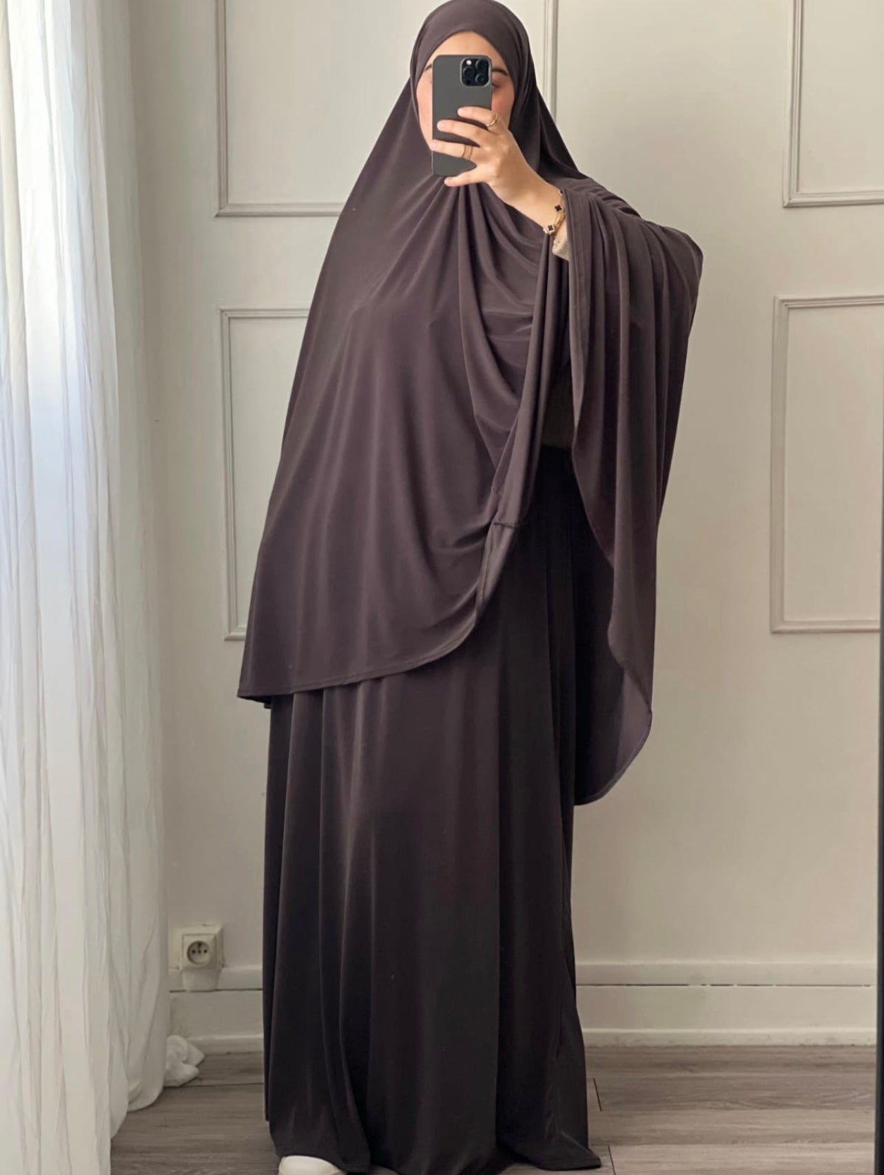 Ensemble prière jersey gris anthracite