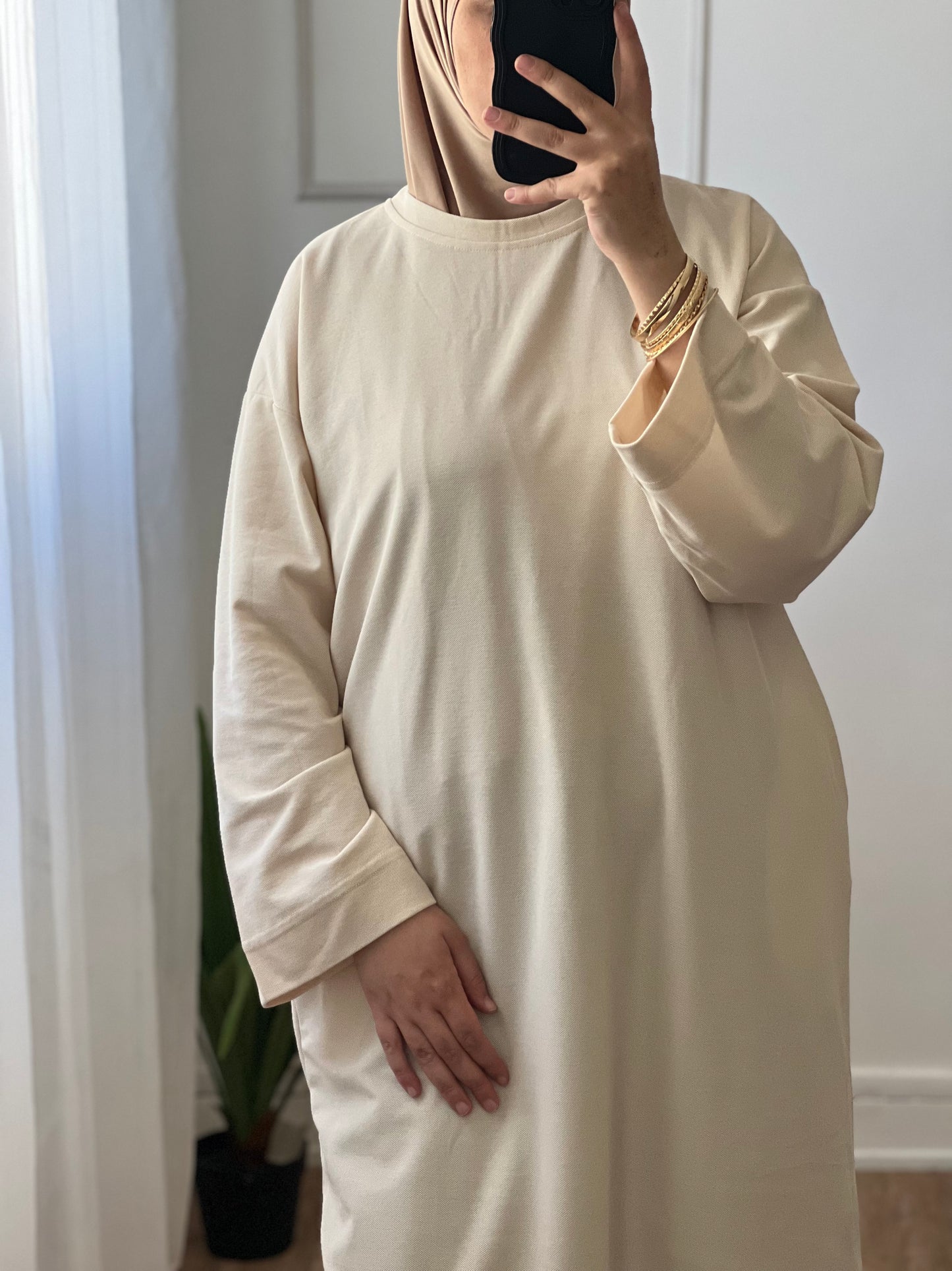 Pull long beige