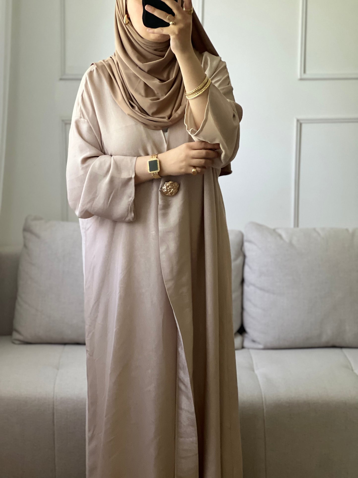 KIMONO RANEEM ÉLÉGANT taupe