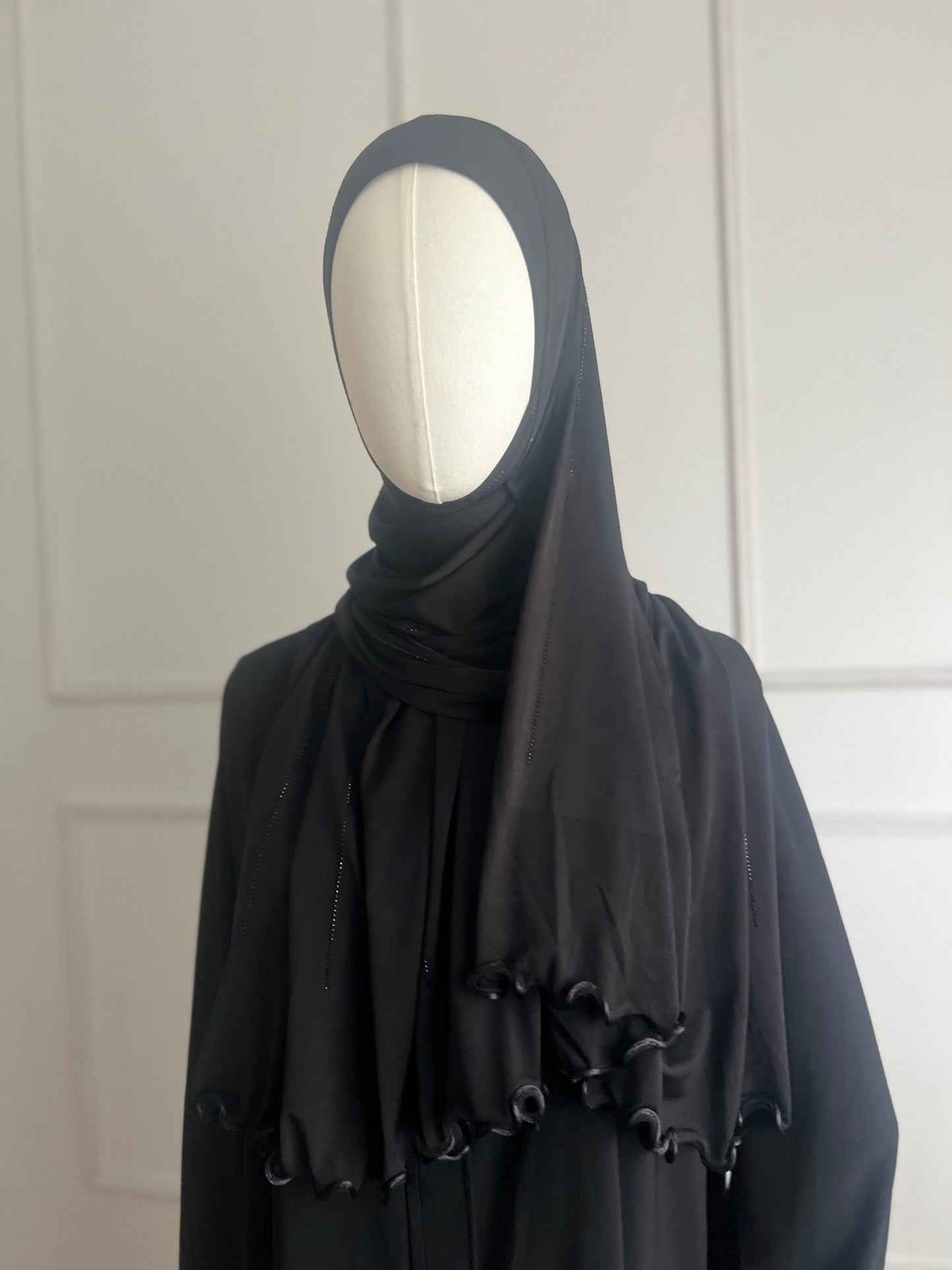 Hijabs à strass noir