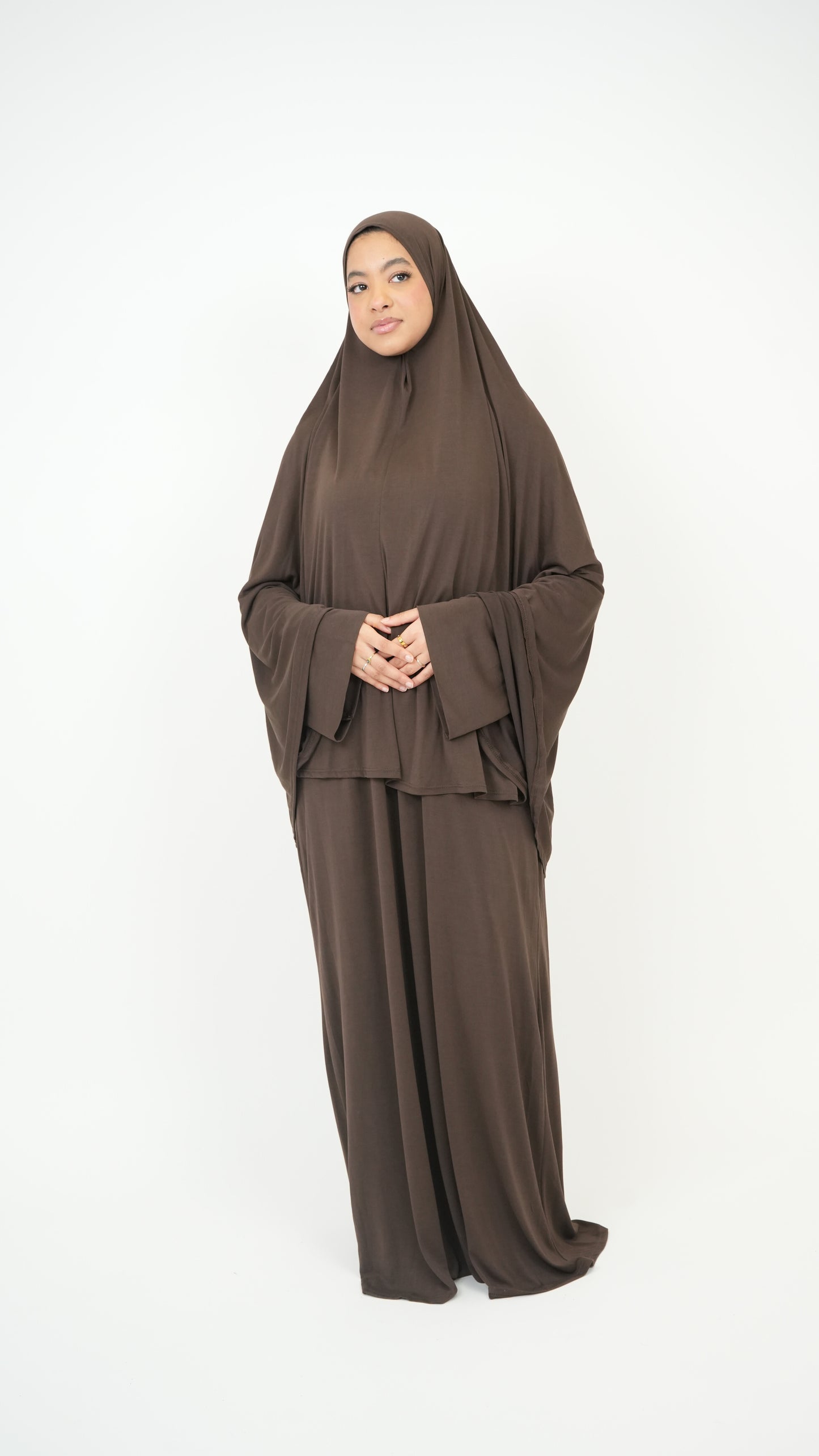 Set abaya & khimar marron