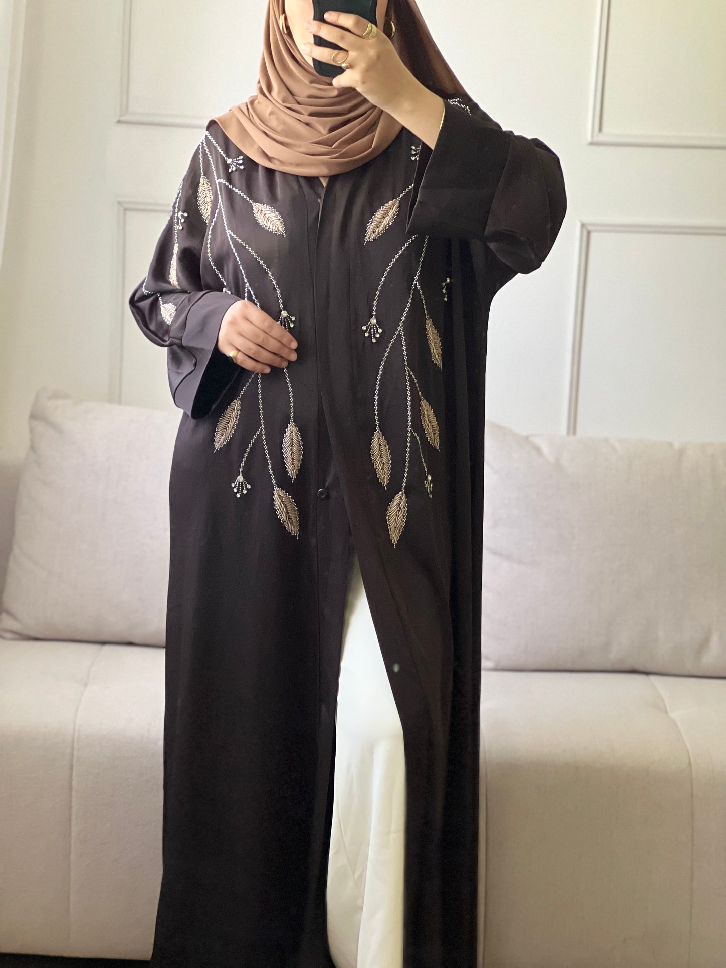 Abaya à strass