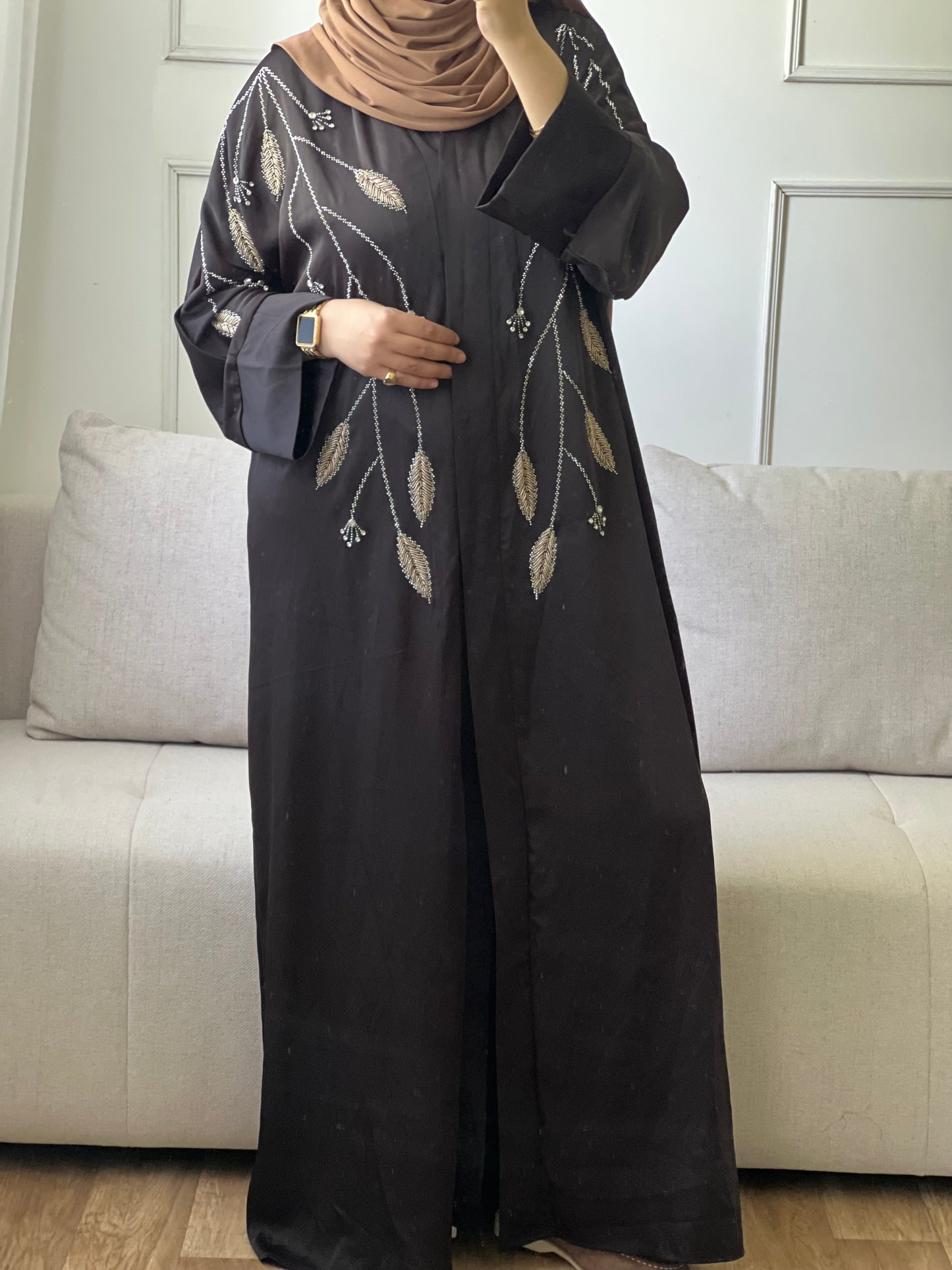 Abaya à strass