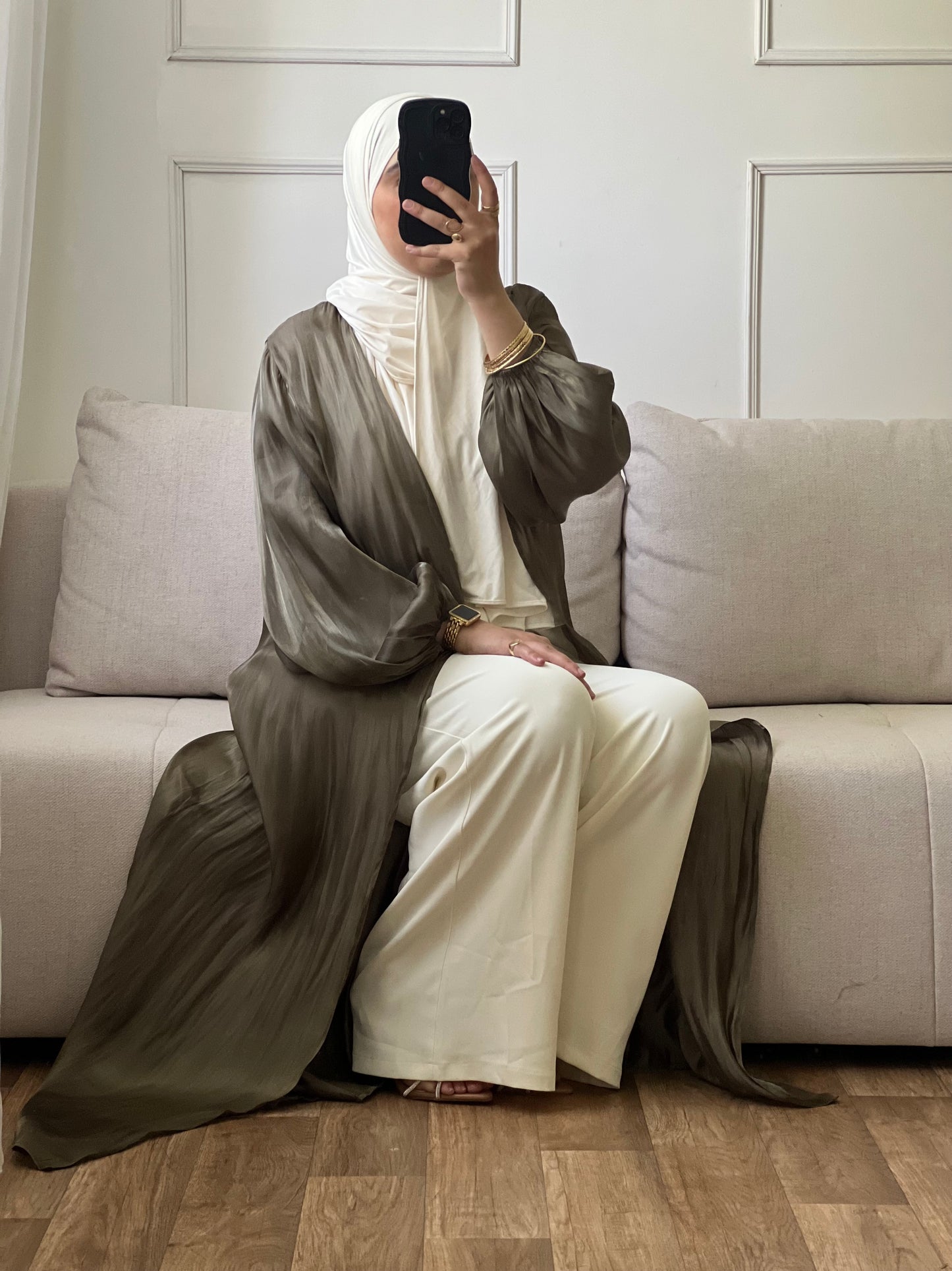 KIMONO ÉLÉGANT ET CONFORTABLE vert kaki