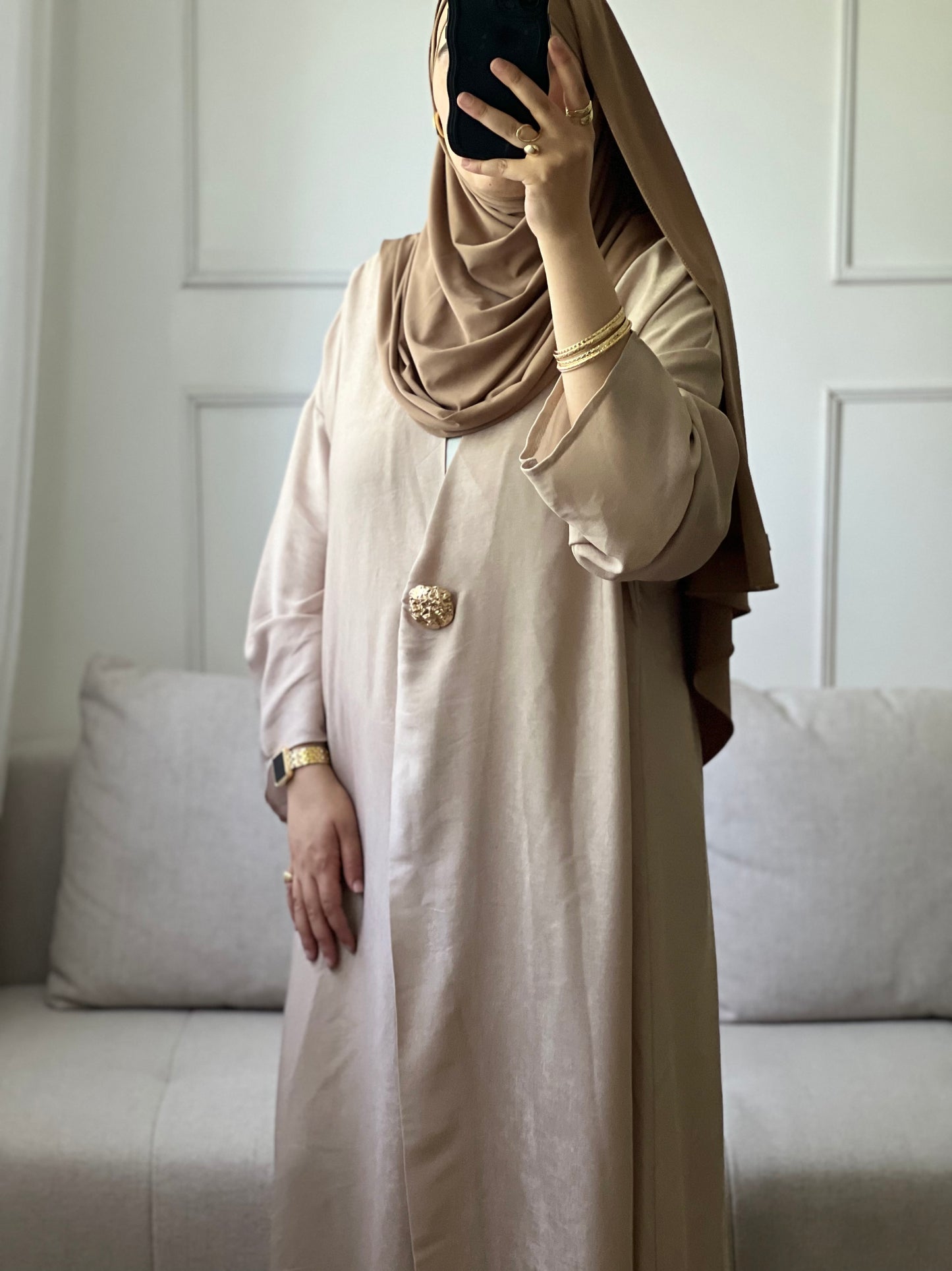 KIMONO RANEEM ÉLÉGANT taupe