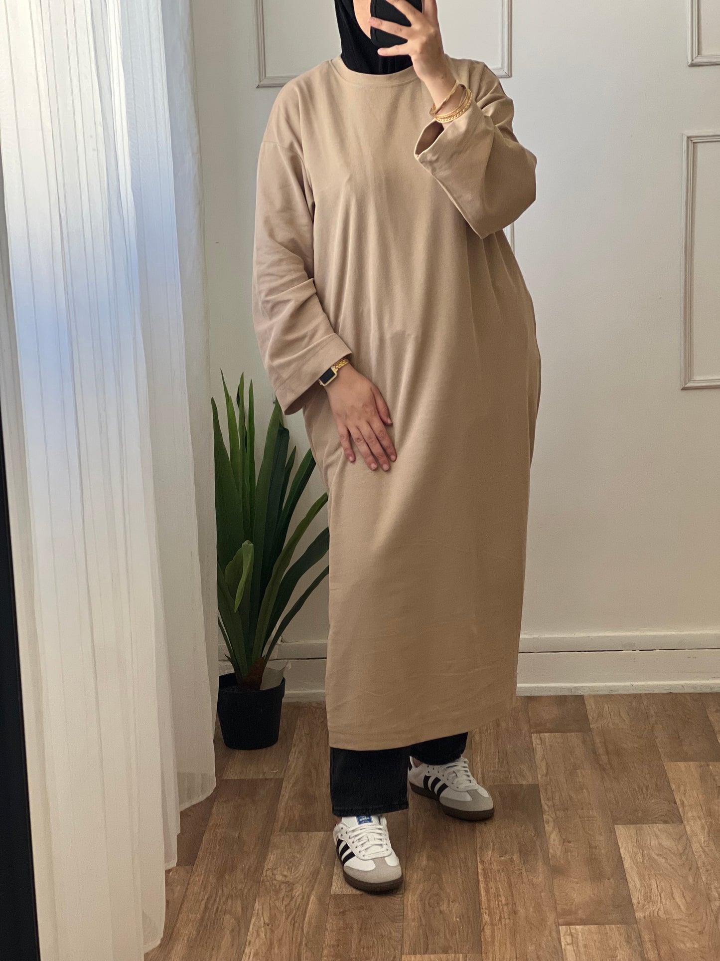 Pull long taupe