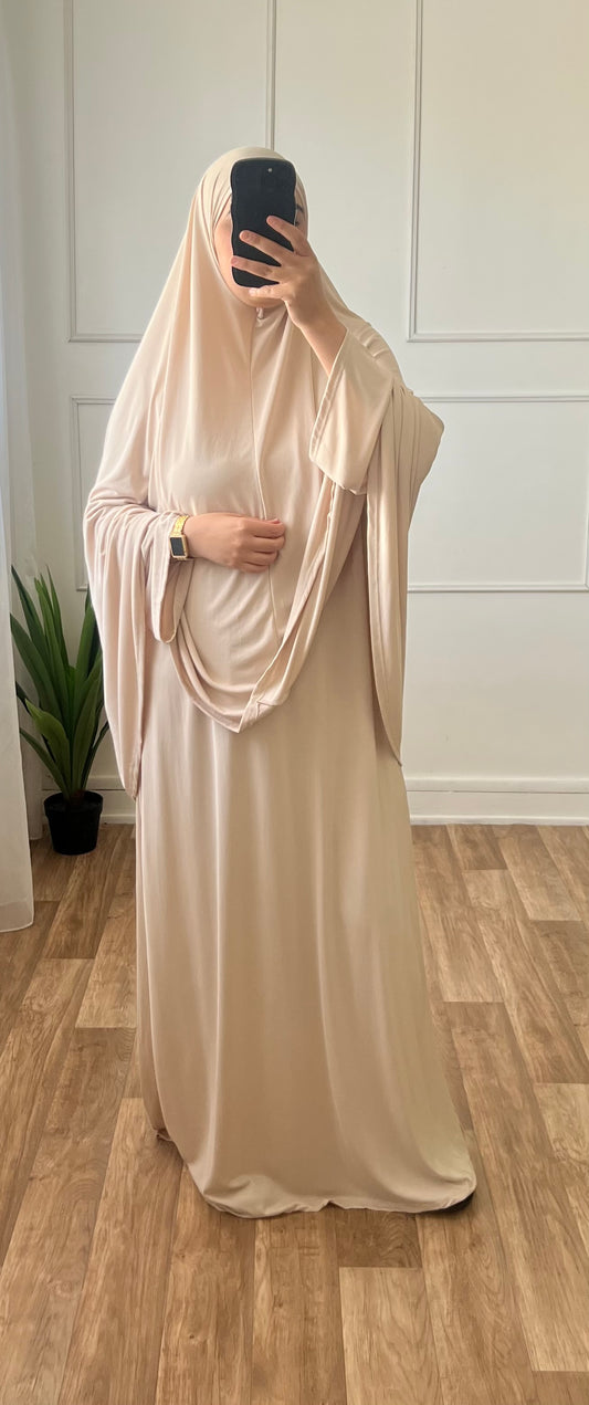 Set Abaya & khimar beige