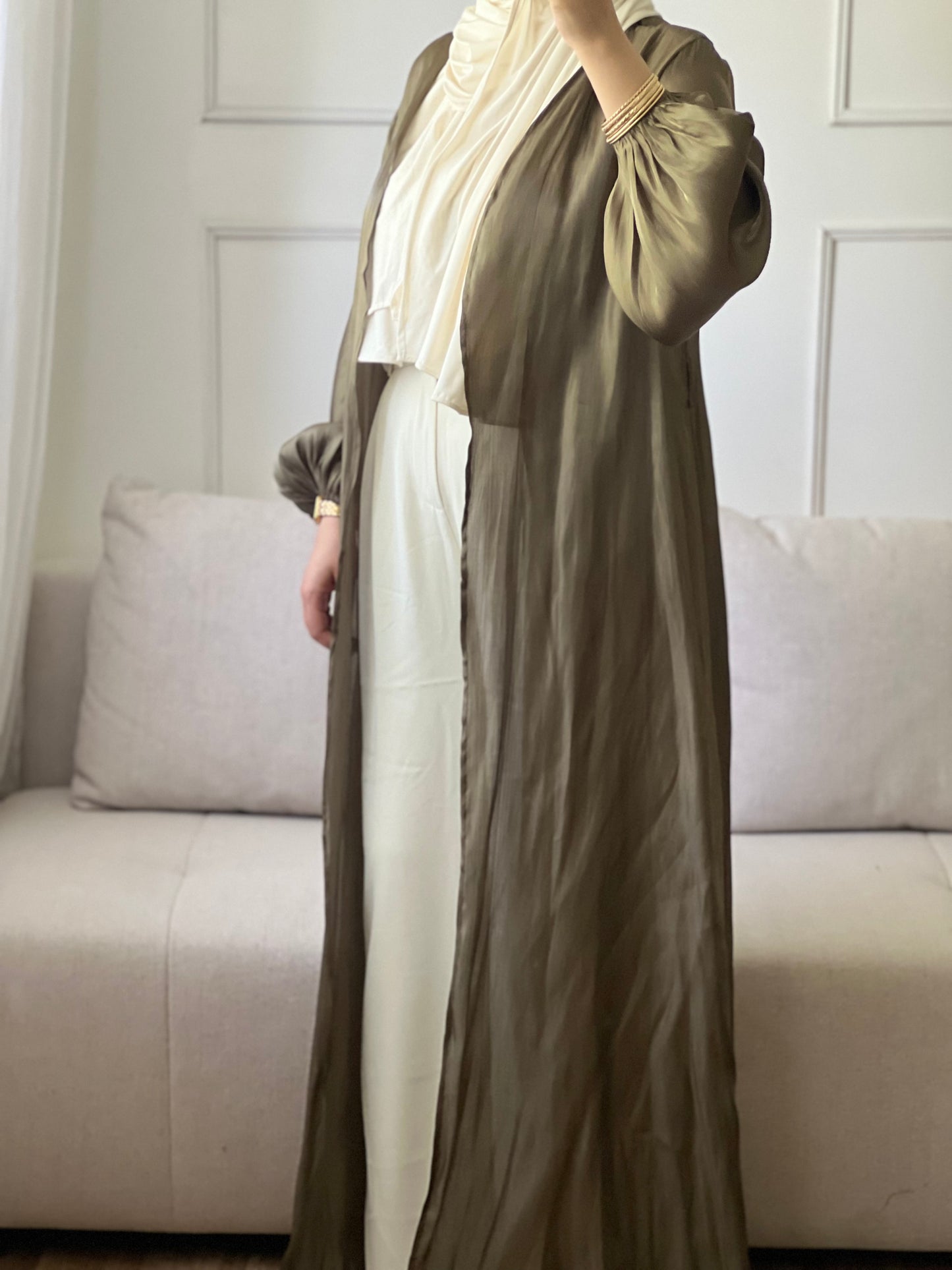 KIMONO ÉLÉGANT ET CONFORTABLE vert kaki