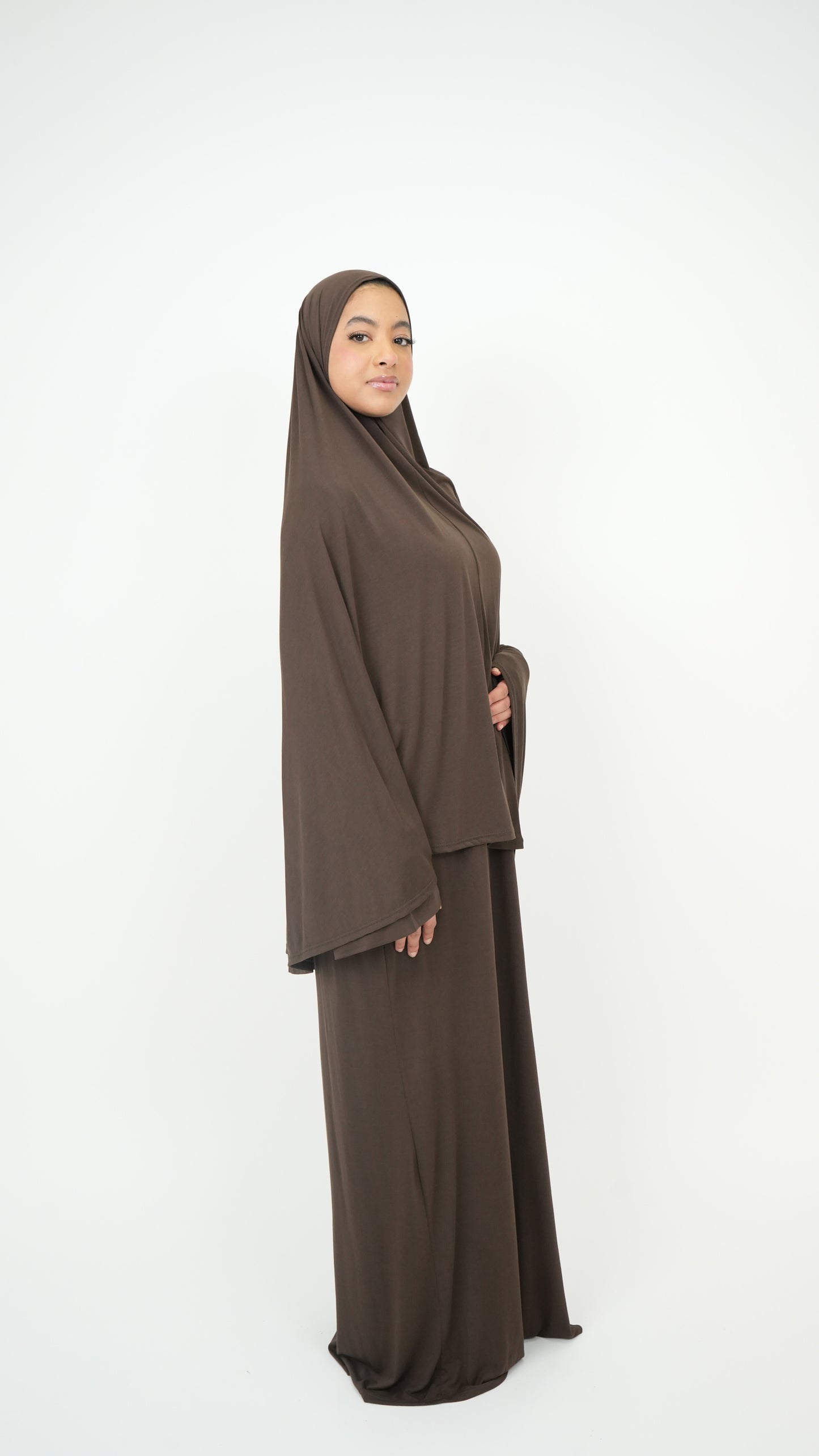 Set abaya & khimar marron