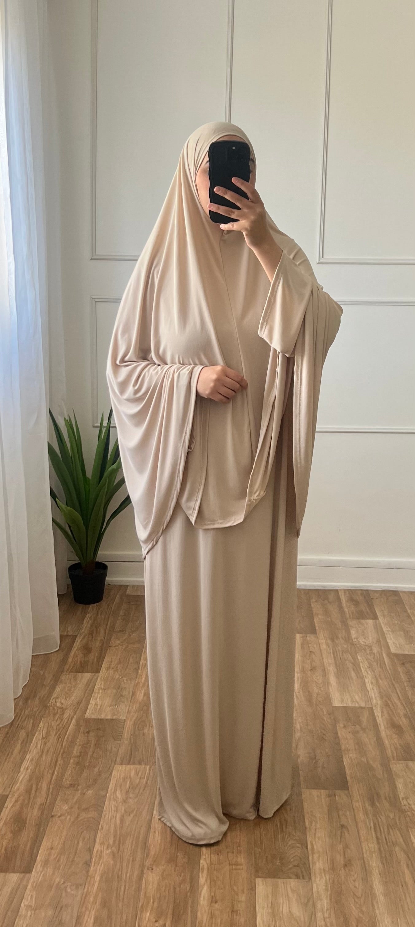 Set Abaya & khimar beige
