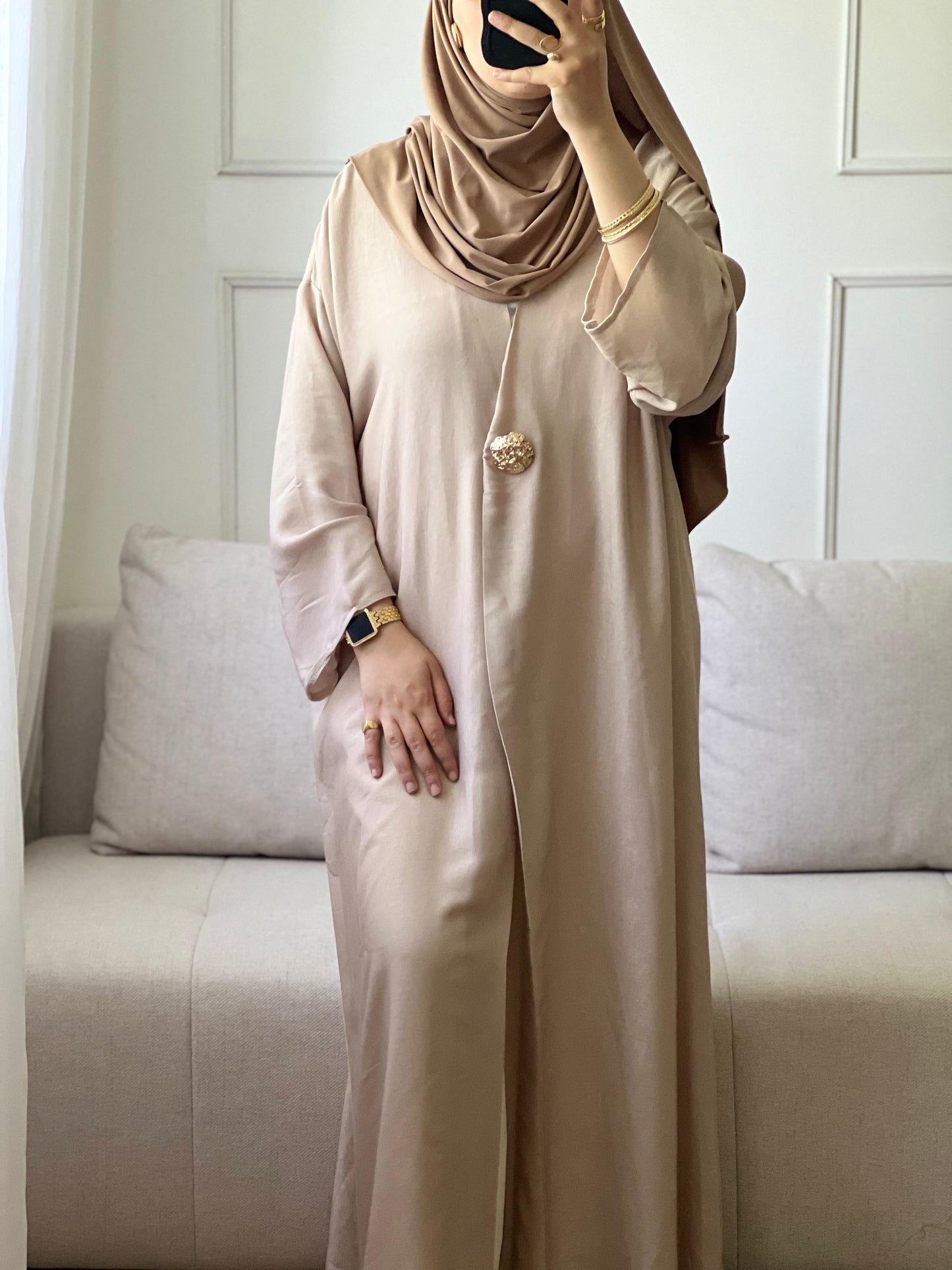 KIMONO RANEEM ÉLÉGANT taupe