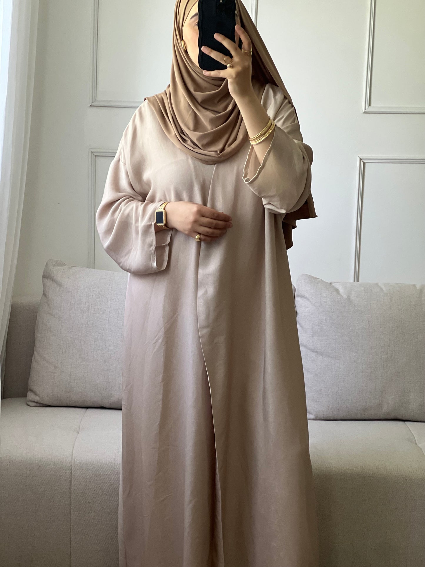 KIMONO RANEEM ÉLÉGANT taupe
