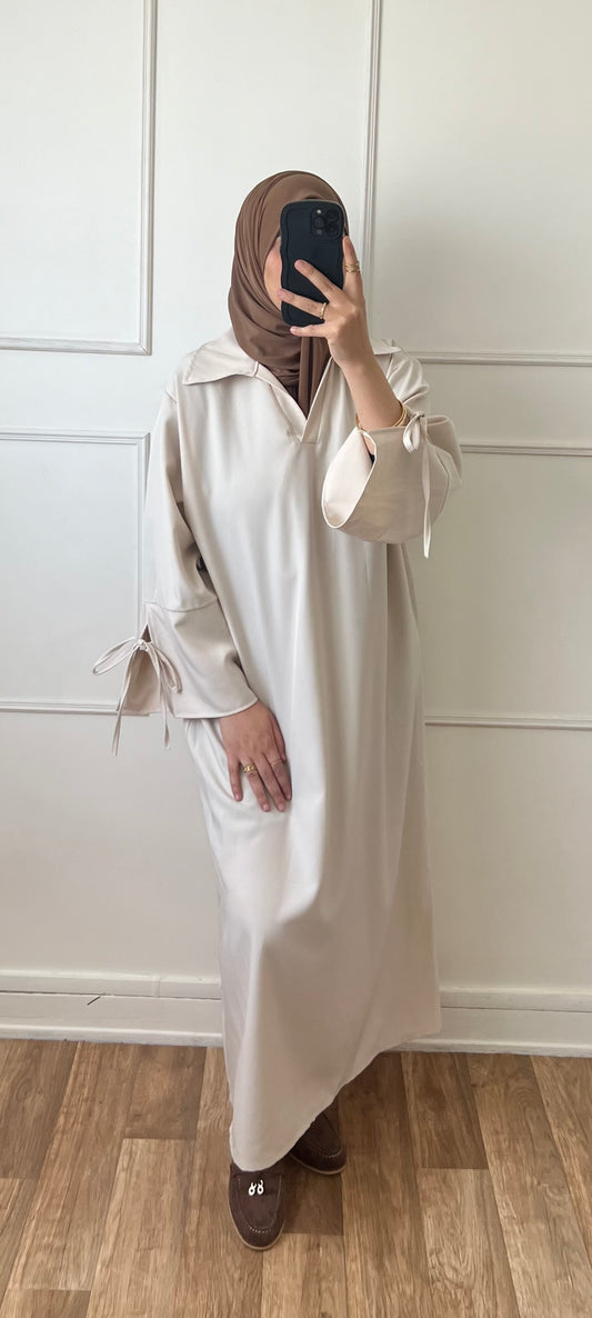 Robe élégante beige