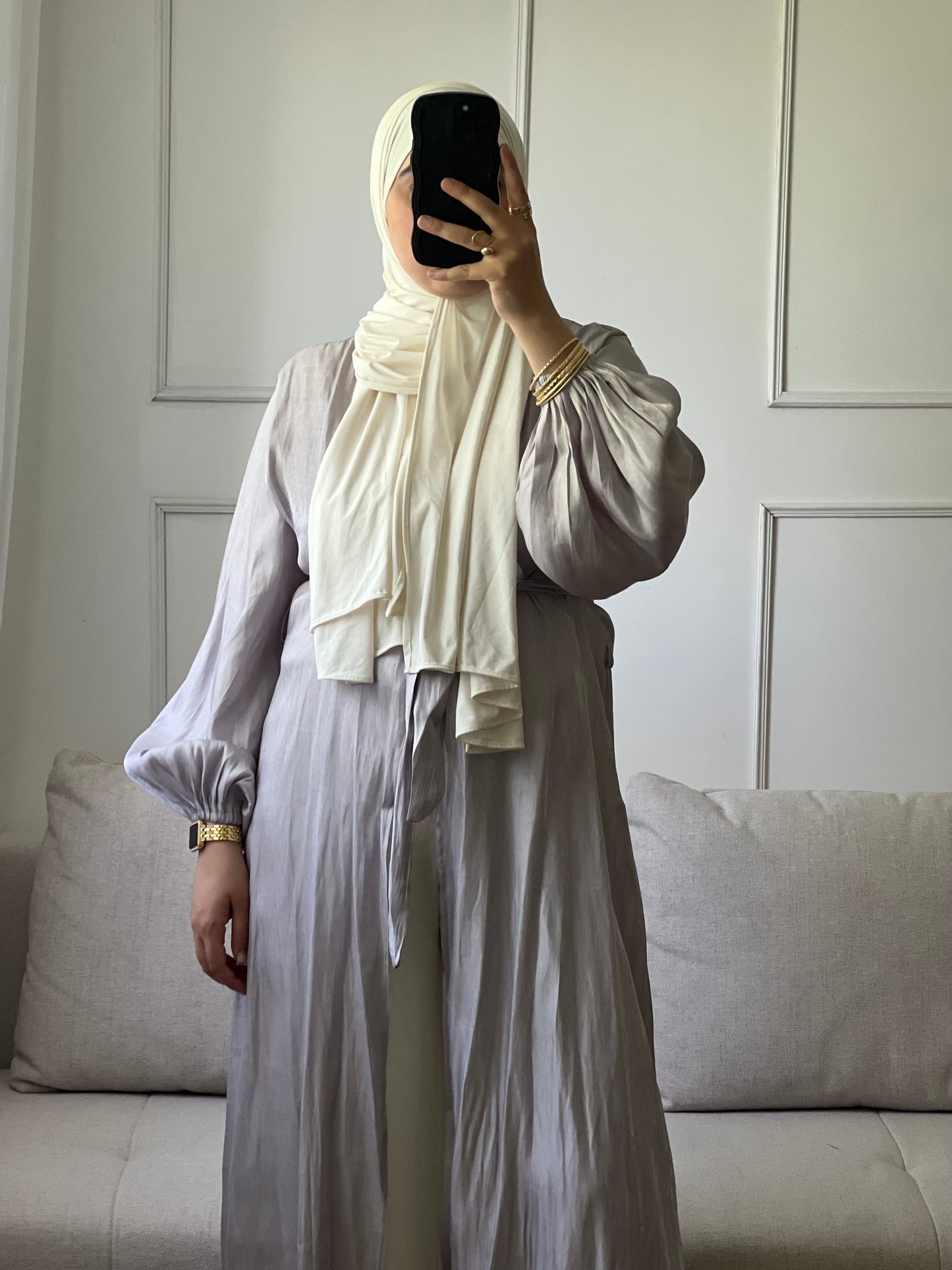 KIMONO ÉLÉGANT ET CONFORTABLE gris