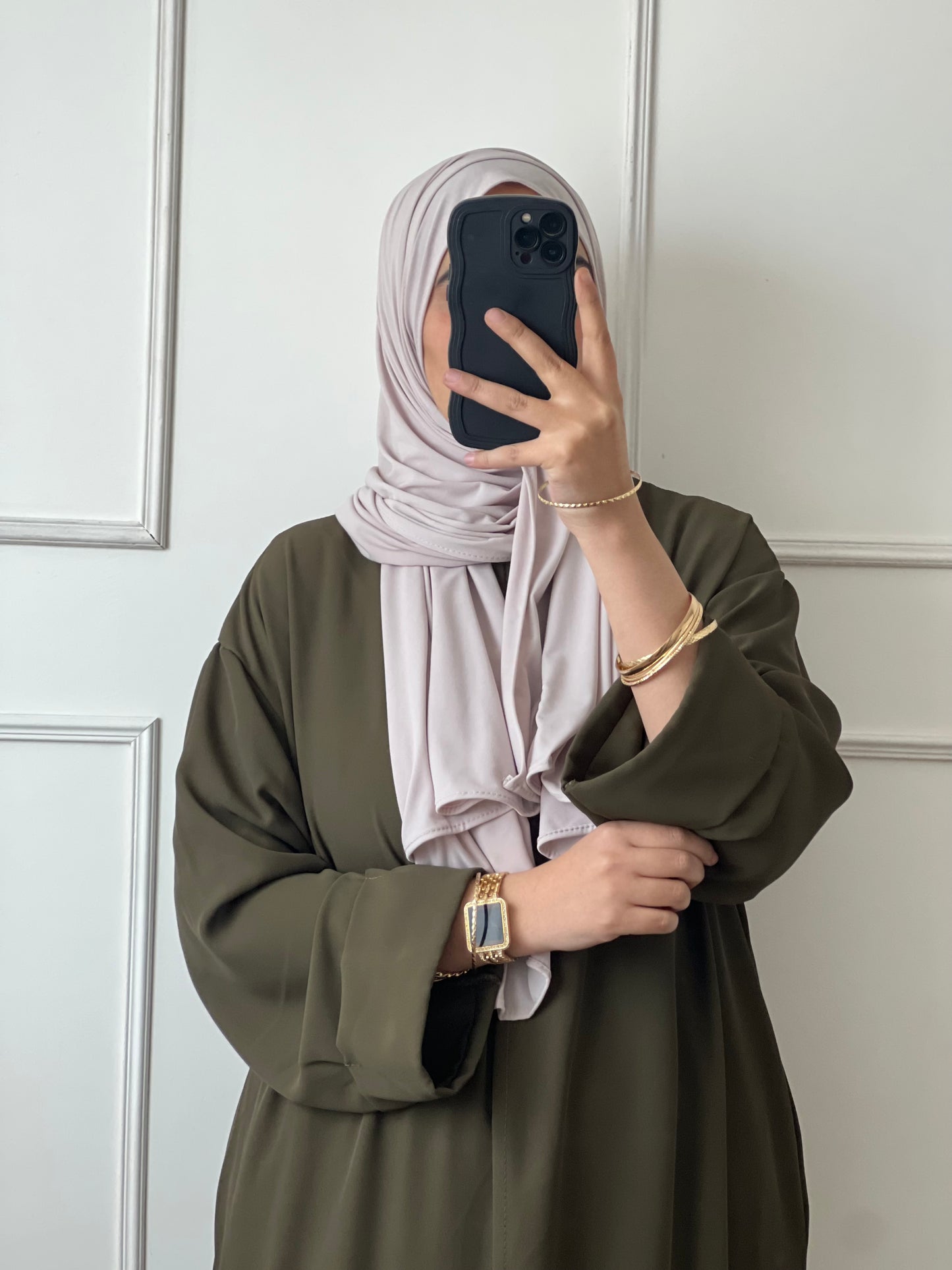 Abaya longue à poches