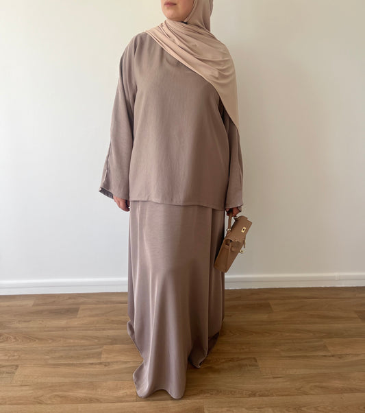 Ensemble jupe taupe