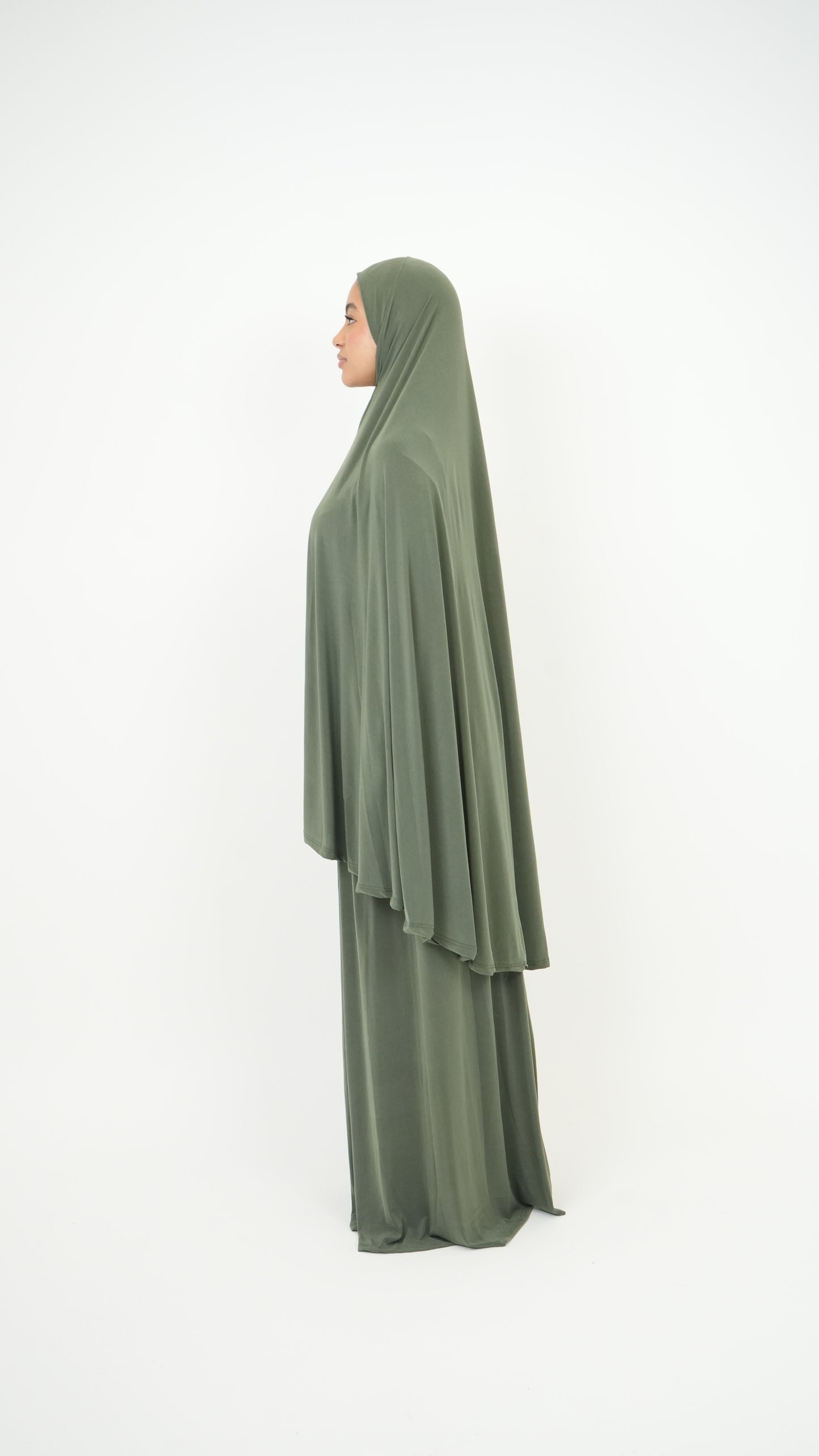 Set prière jupe et khimar vert