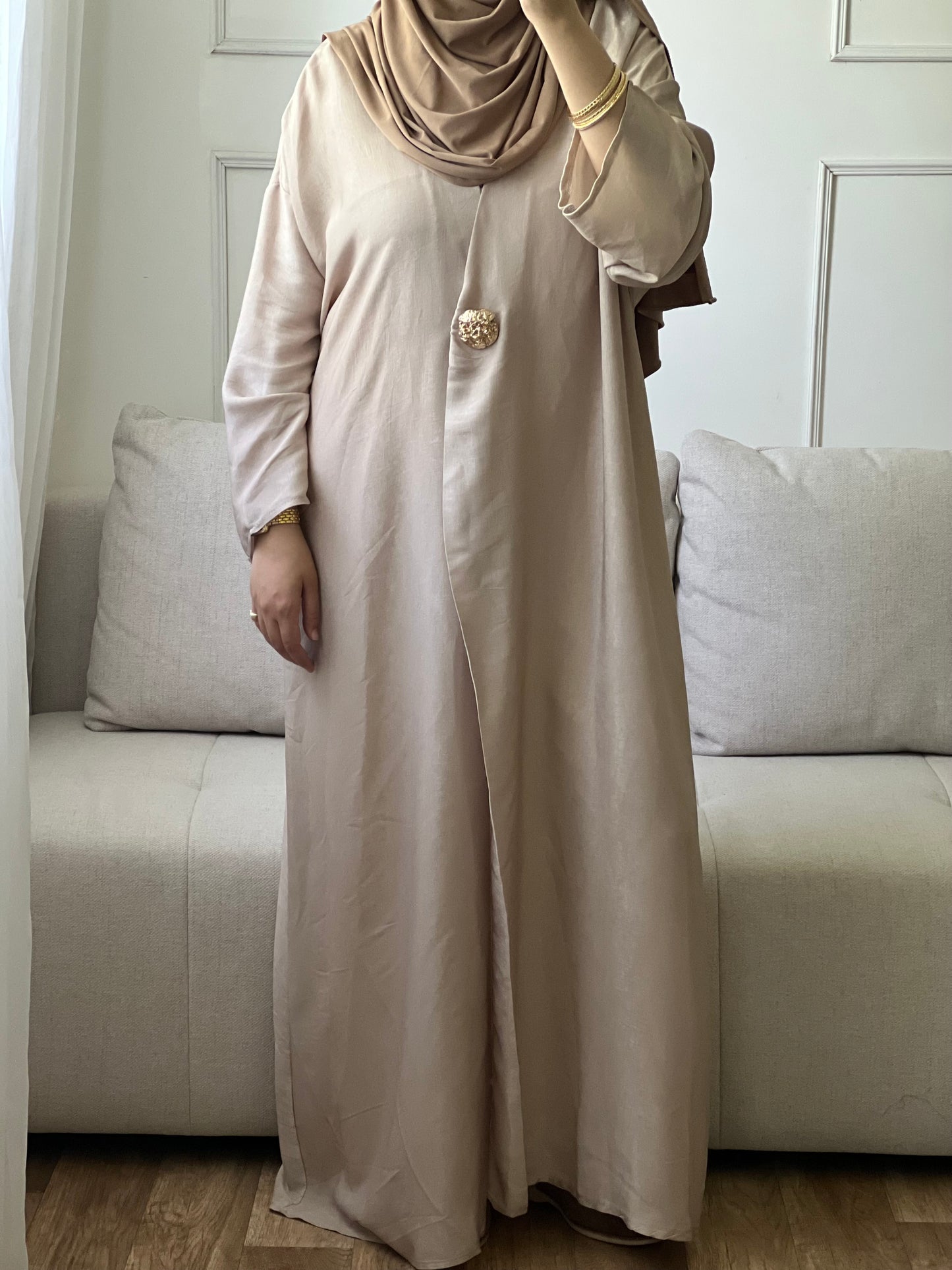 KIMONO RANEEM ÉLÉGANT taupe