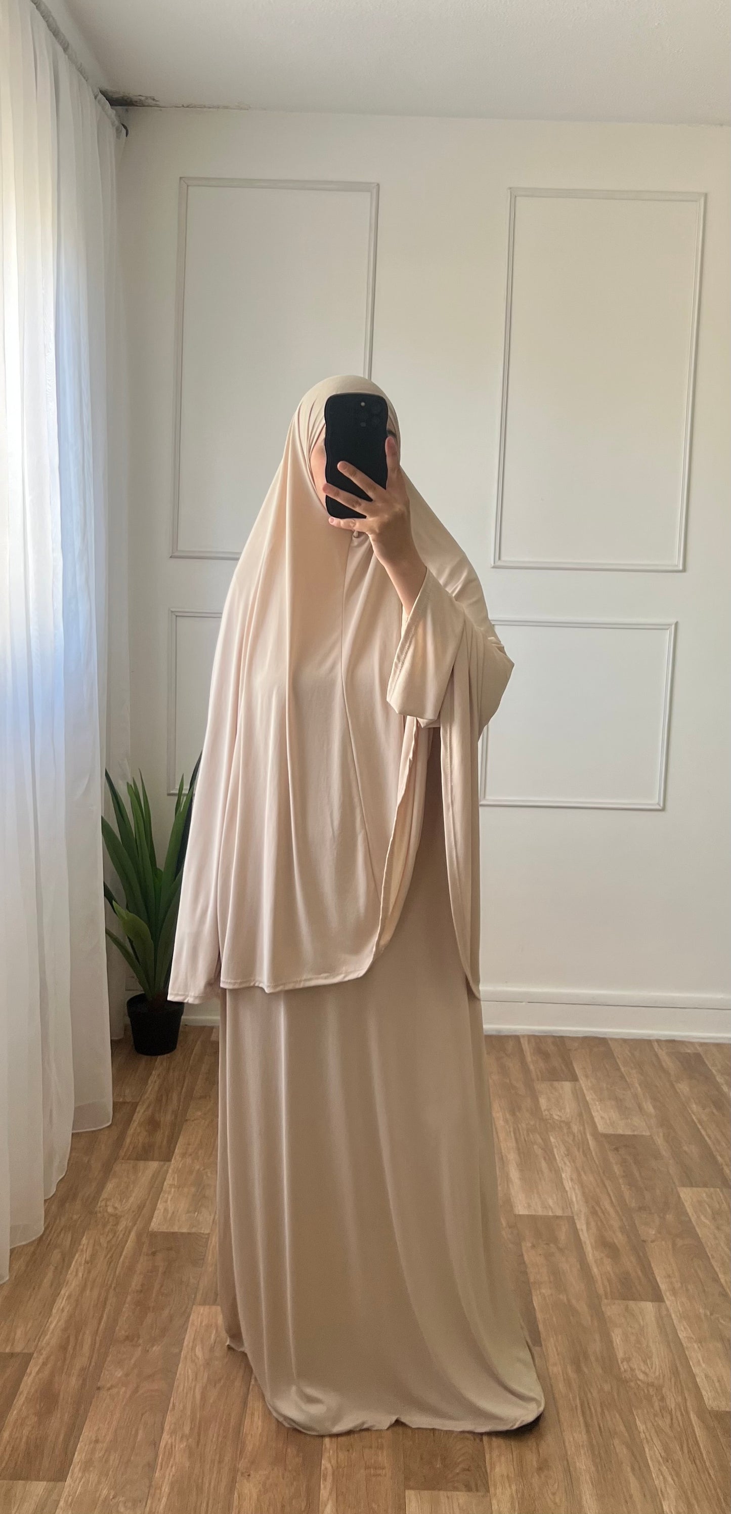 Set Abaya & khimar beige