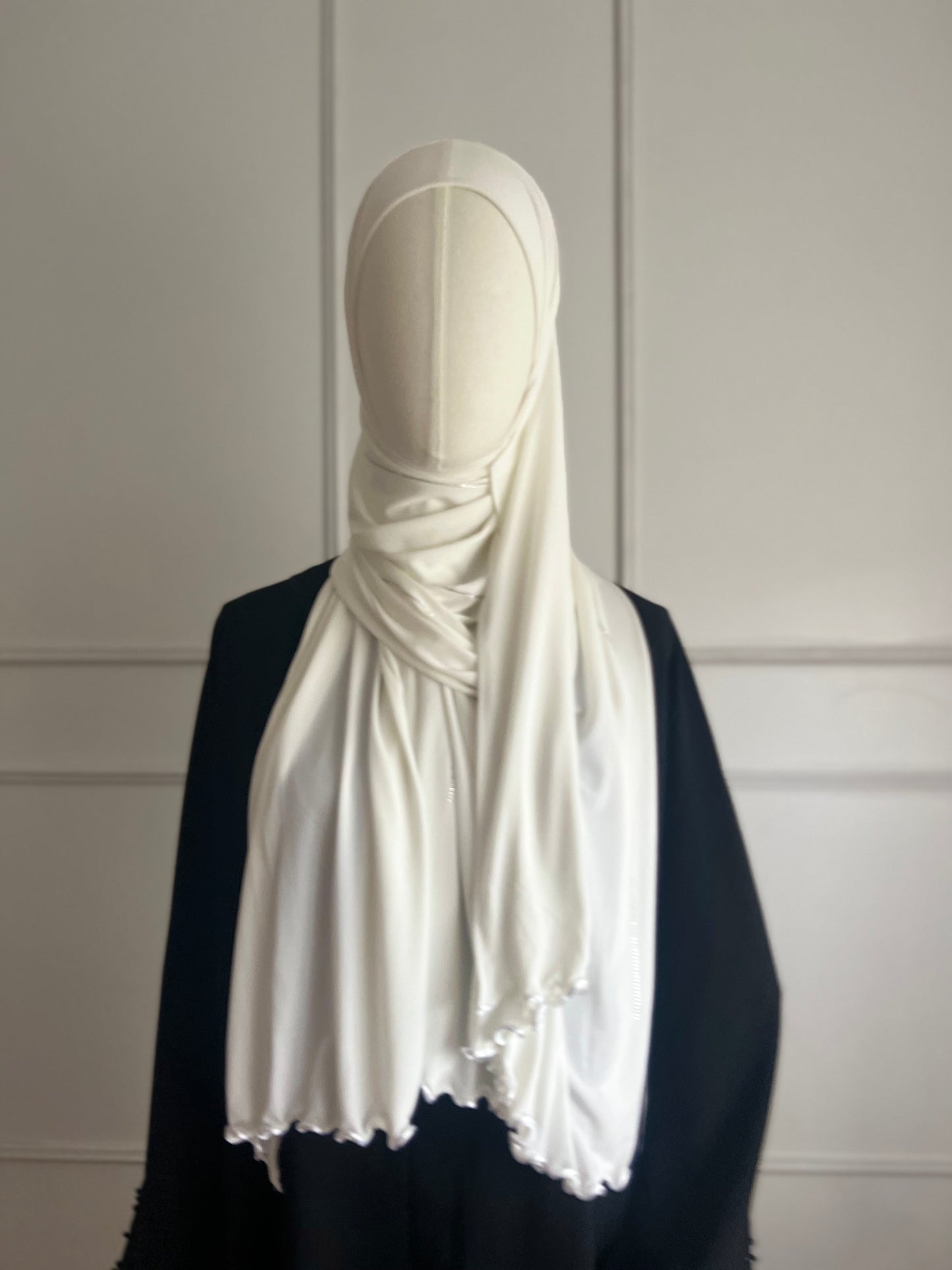 Hijab à strass blanc