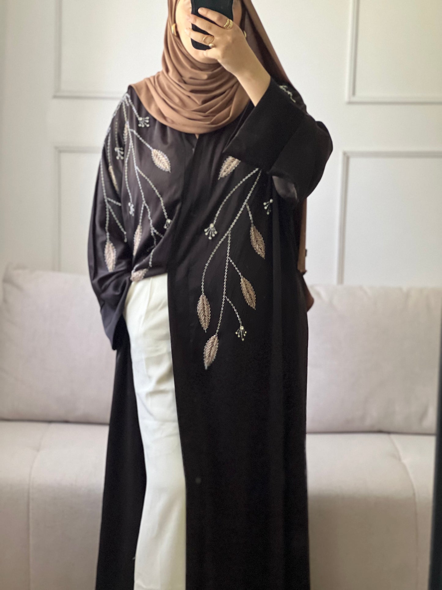 Abaya à strass