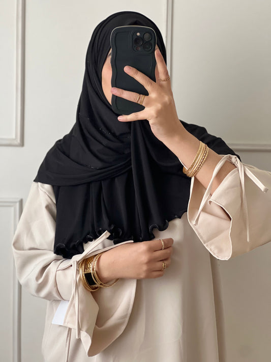Hijabs à strass noir