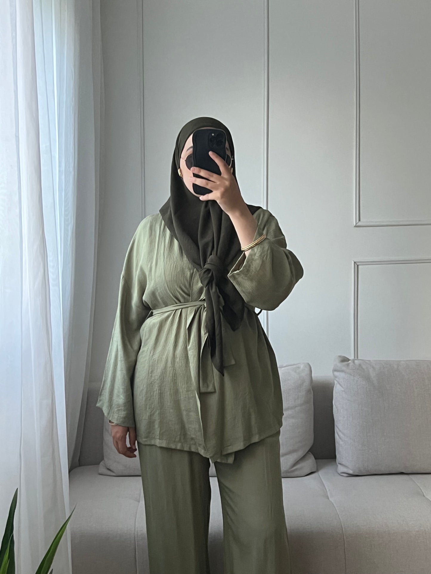 Ensemble Lina vert kaki