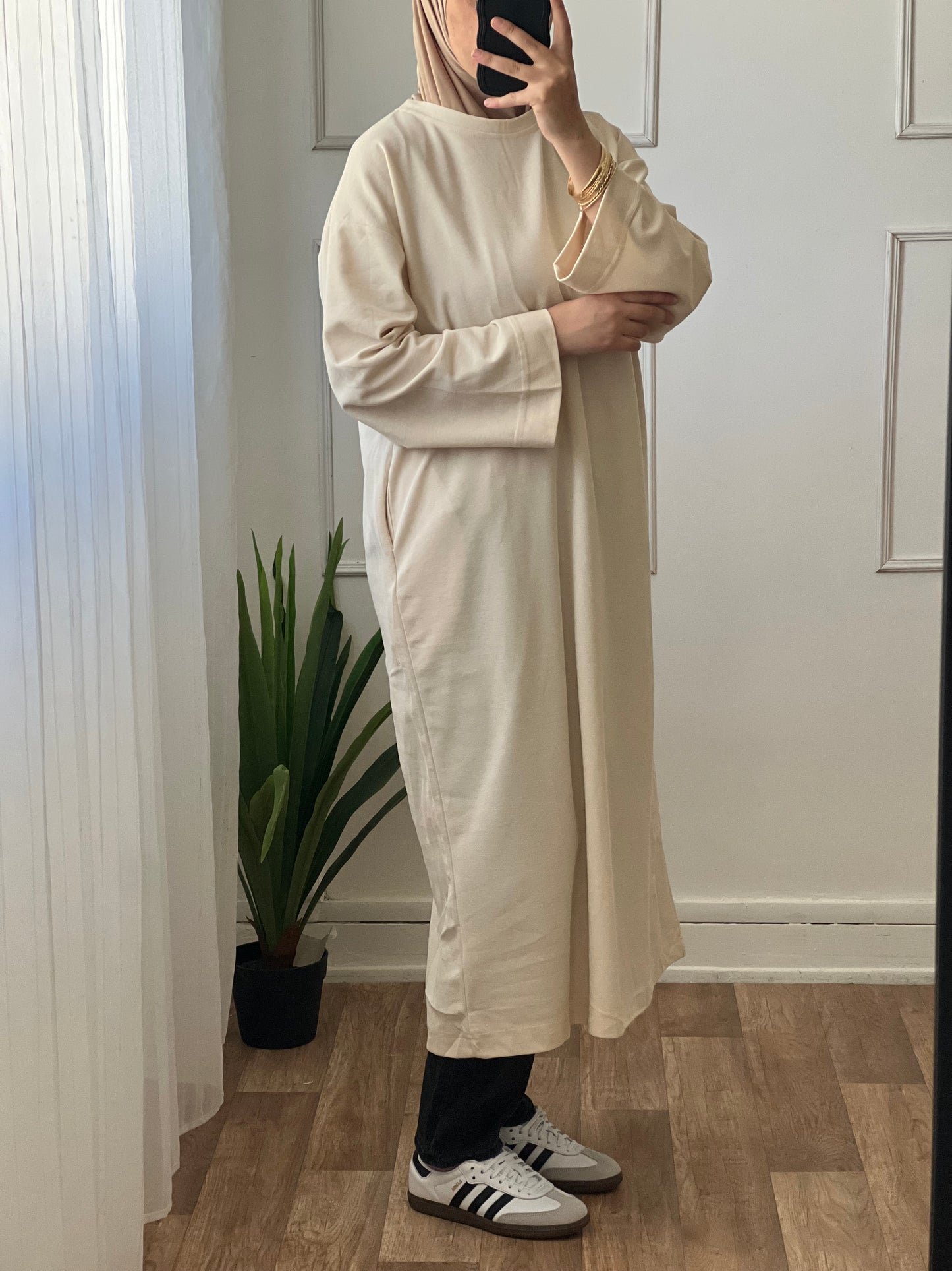 Pull long beige