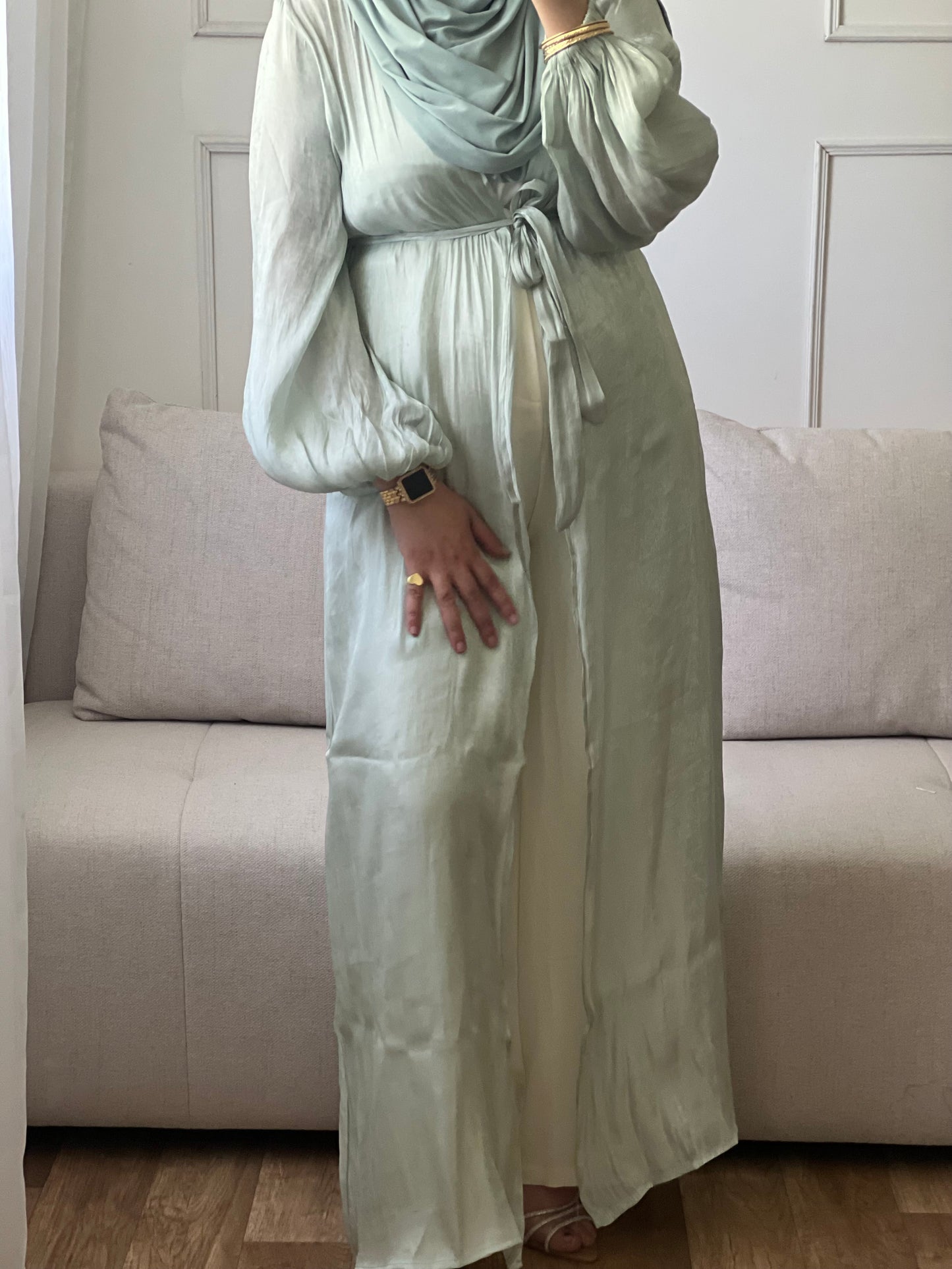 KIMONO ÉLÉGANT ET CONFORTABLE vert d’eau