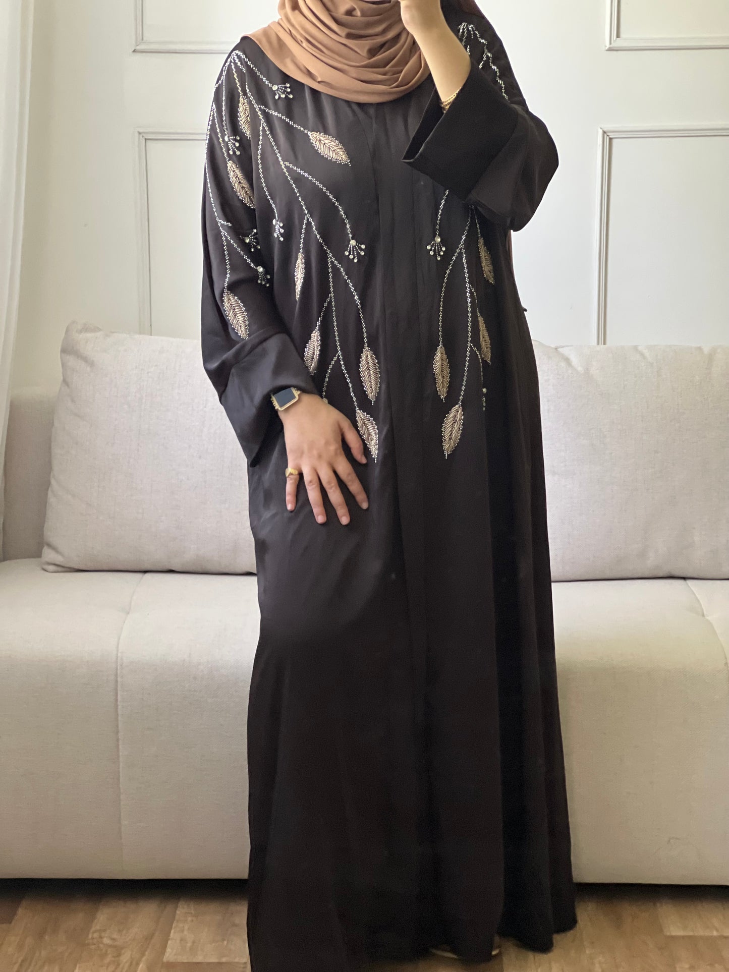 Abaya à strass