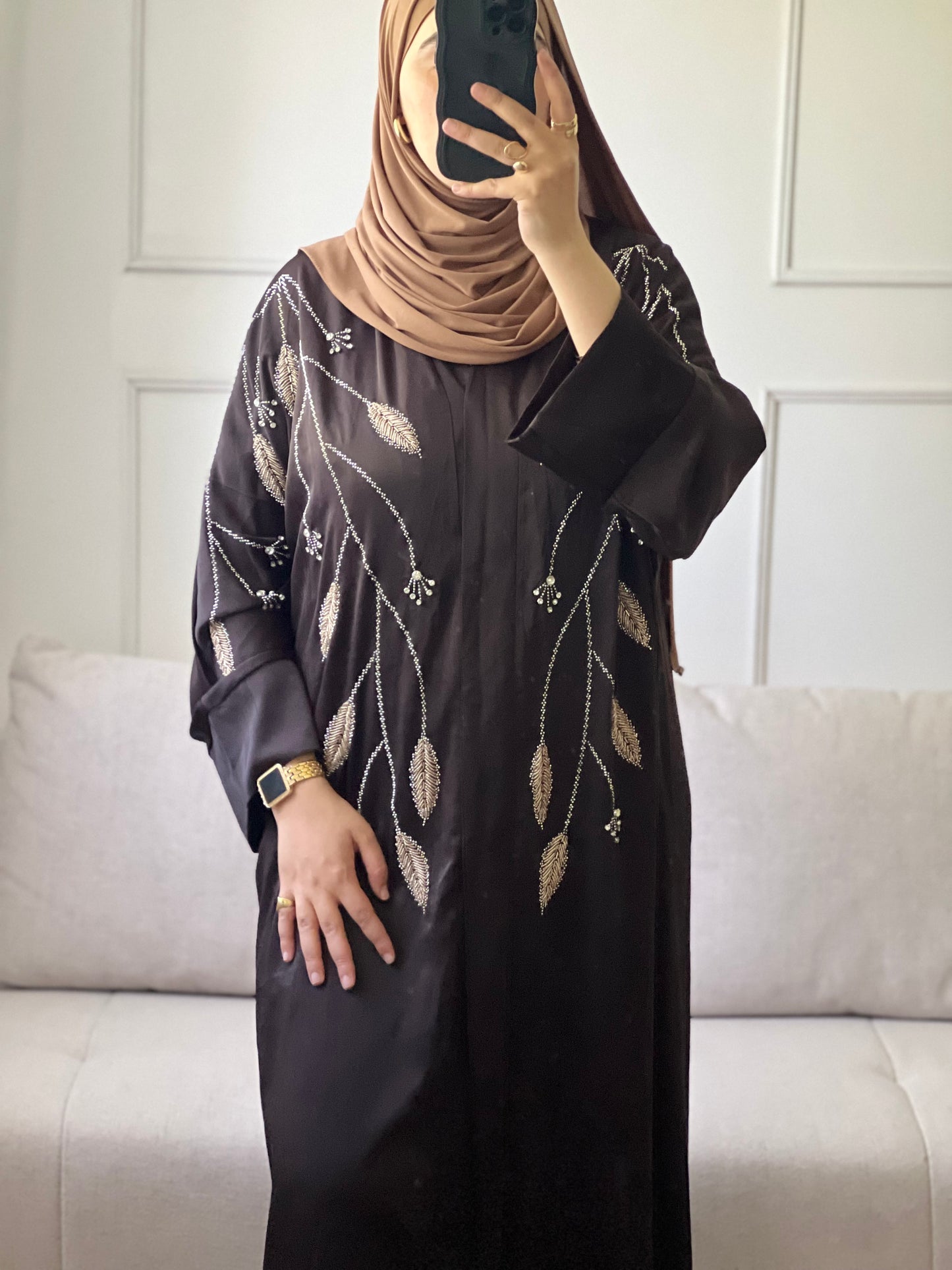 Abaya à strass